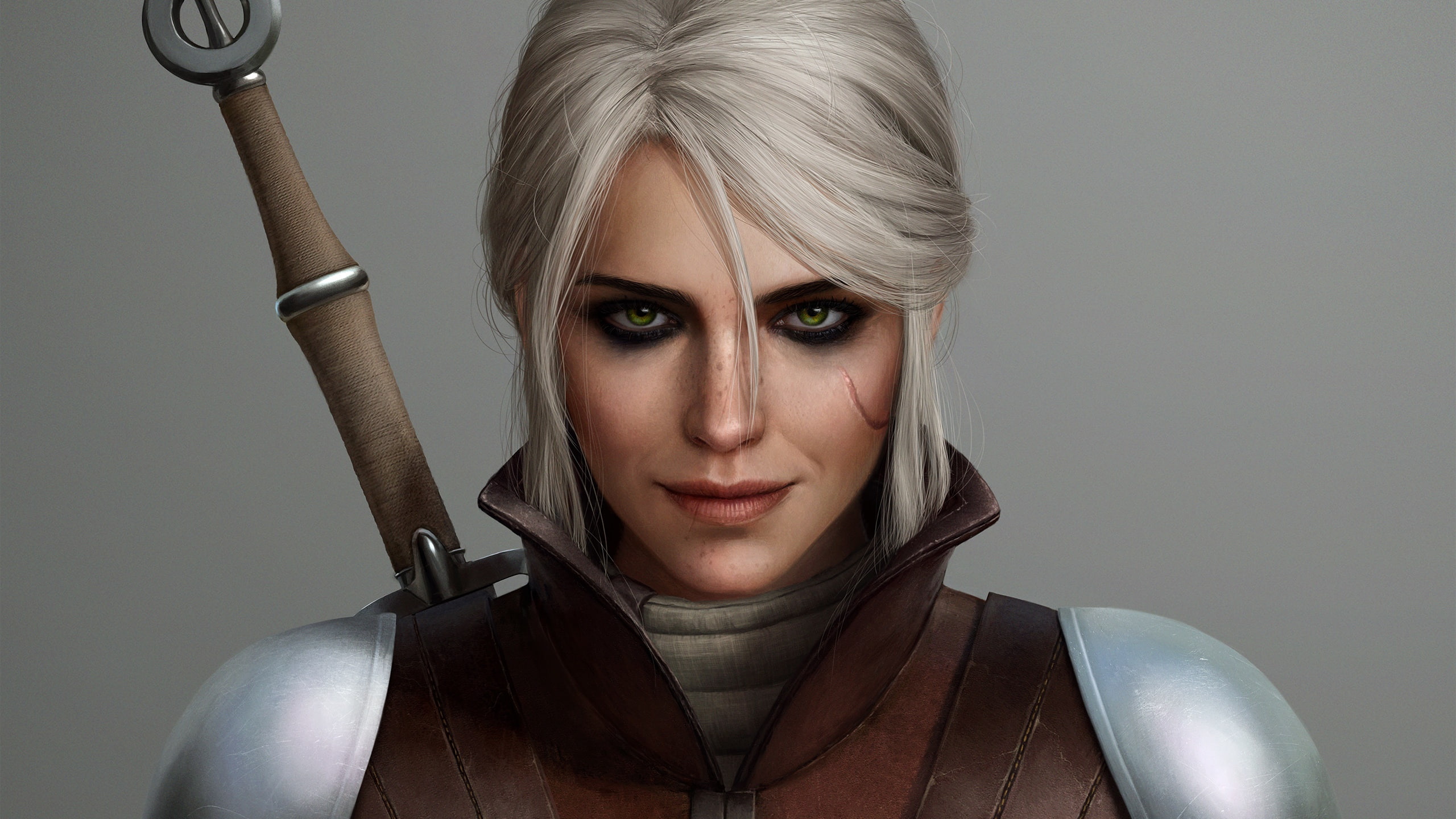 girl sword the Witcher scar The 3 Wild Hunt ciri 2k