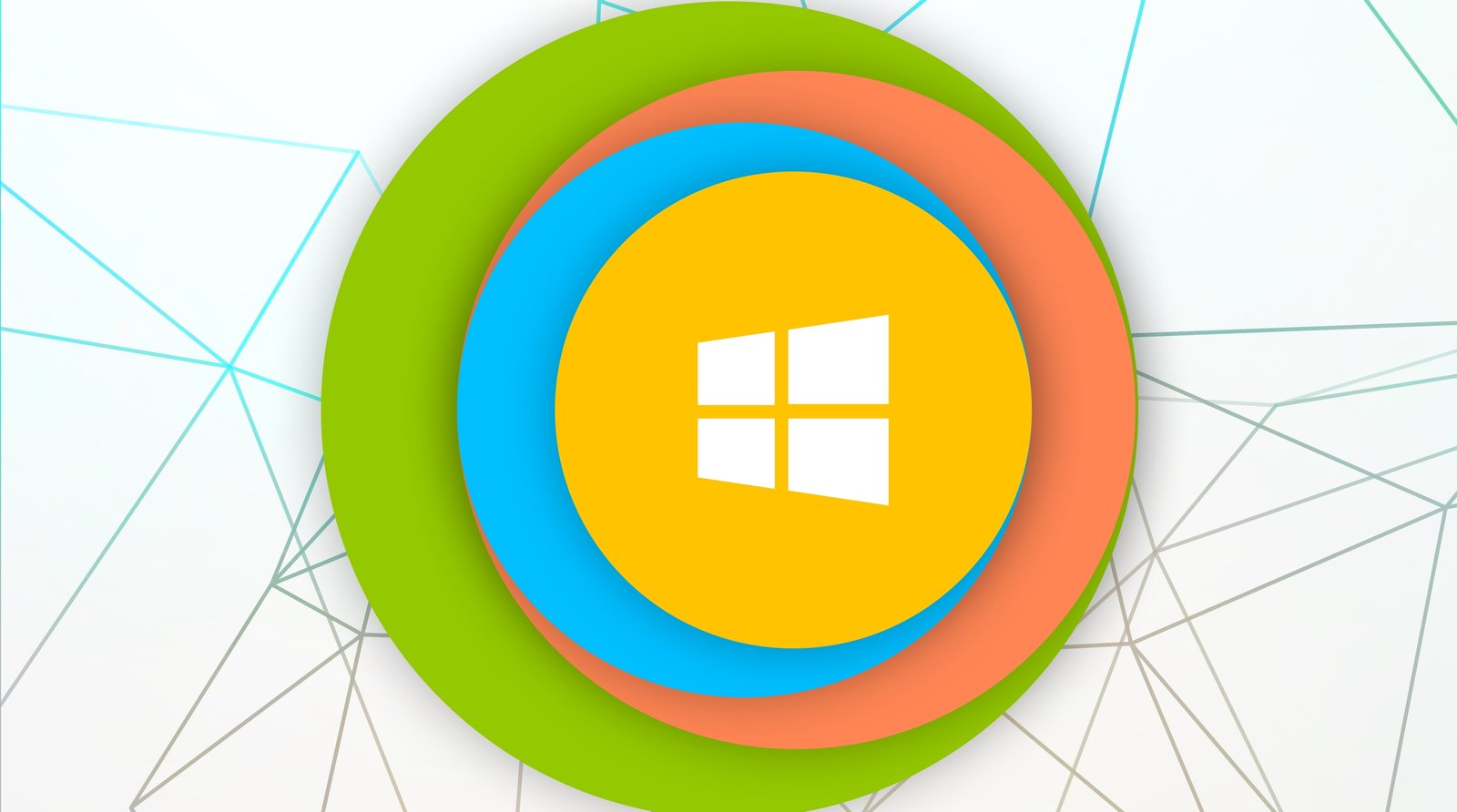 Windows Microsoft logo 10 art geometric shape 2k 4k 5k