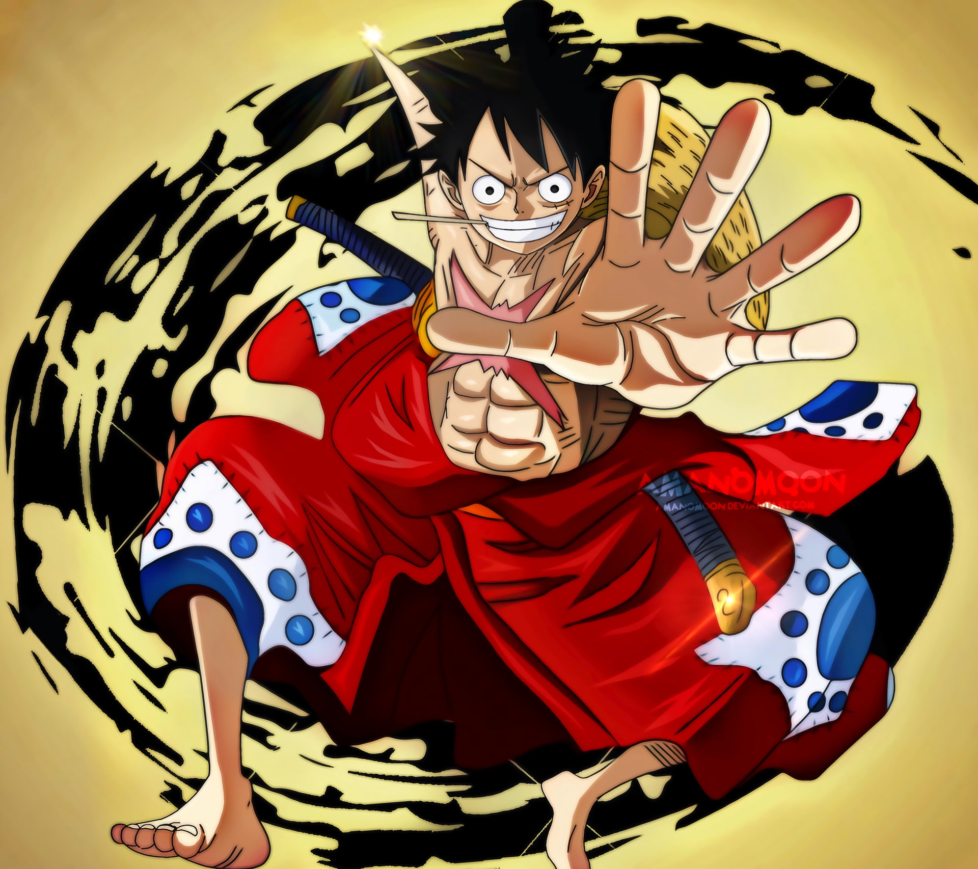 Anime One Piece Monkey D Luffy 2k