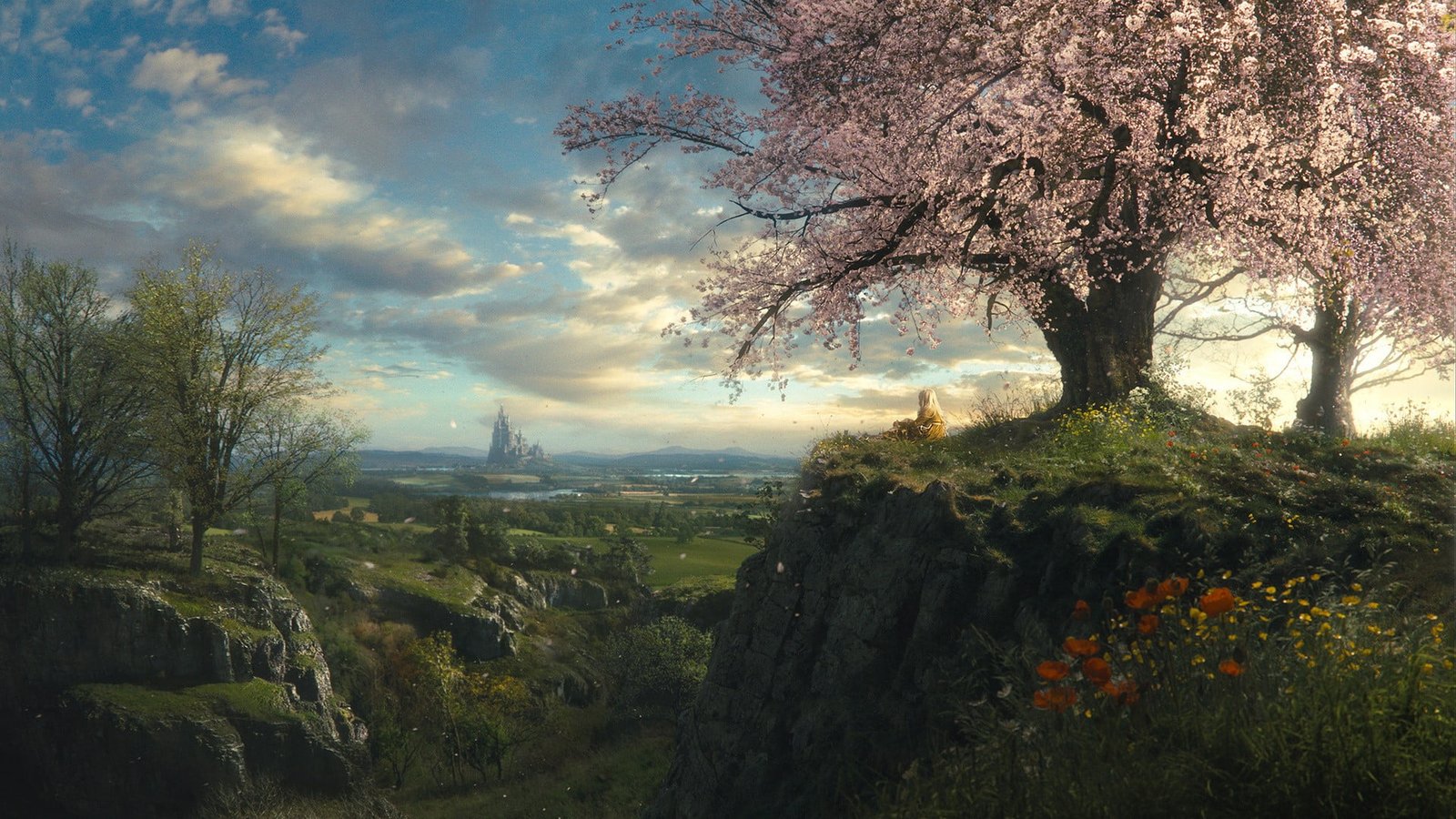 pink leafed tree cherry blossom game setup illustration 2k
