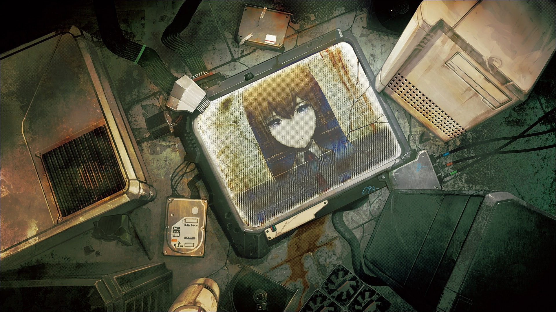 abstract Steins;Gate Makise Kurisu 0 high angle view 2k