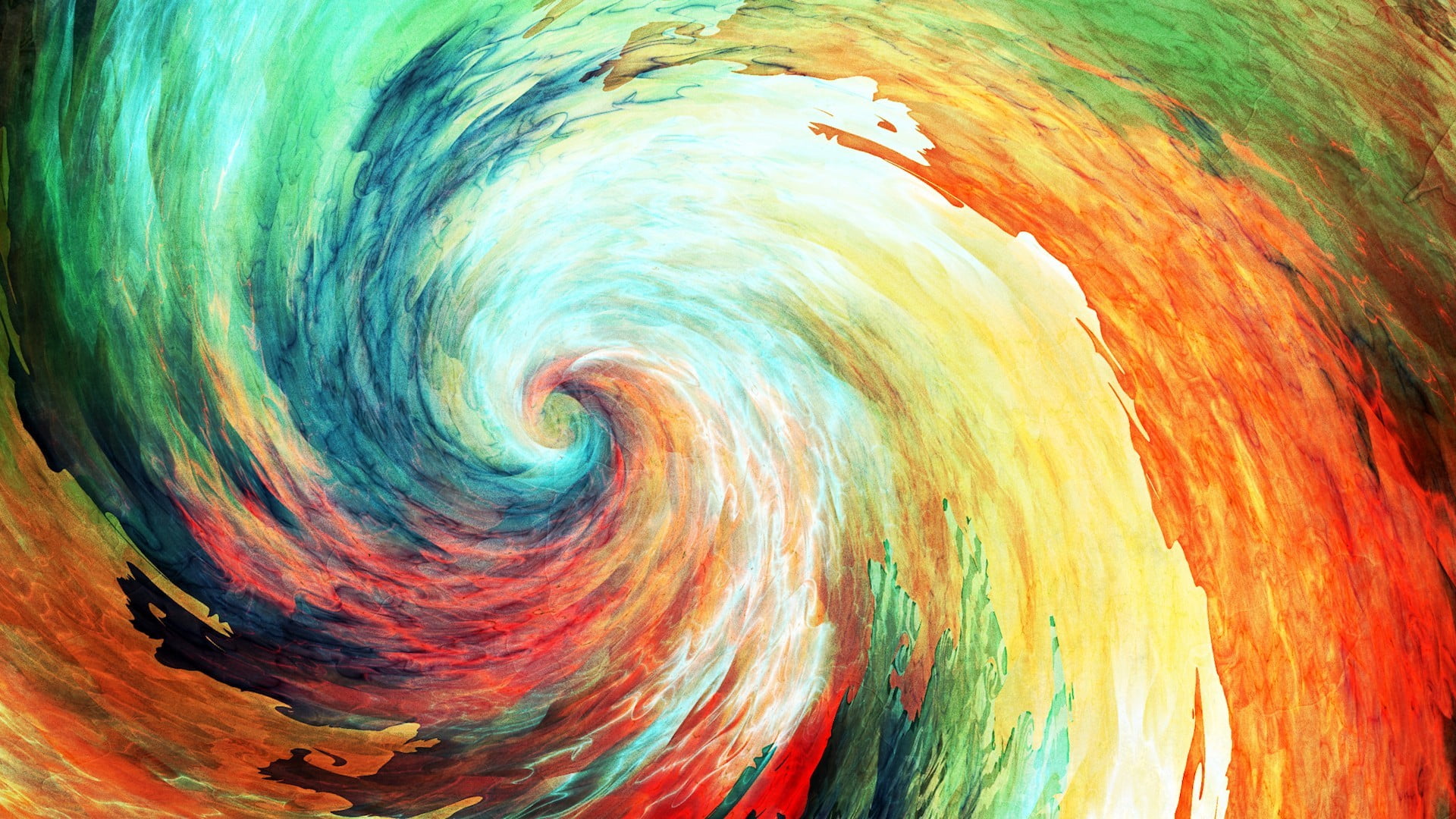 multicolored swirl painting abstract colorful anime 2k