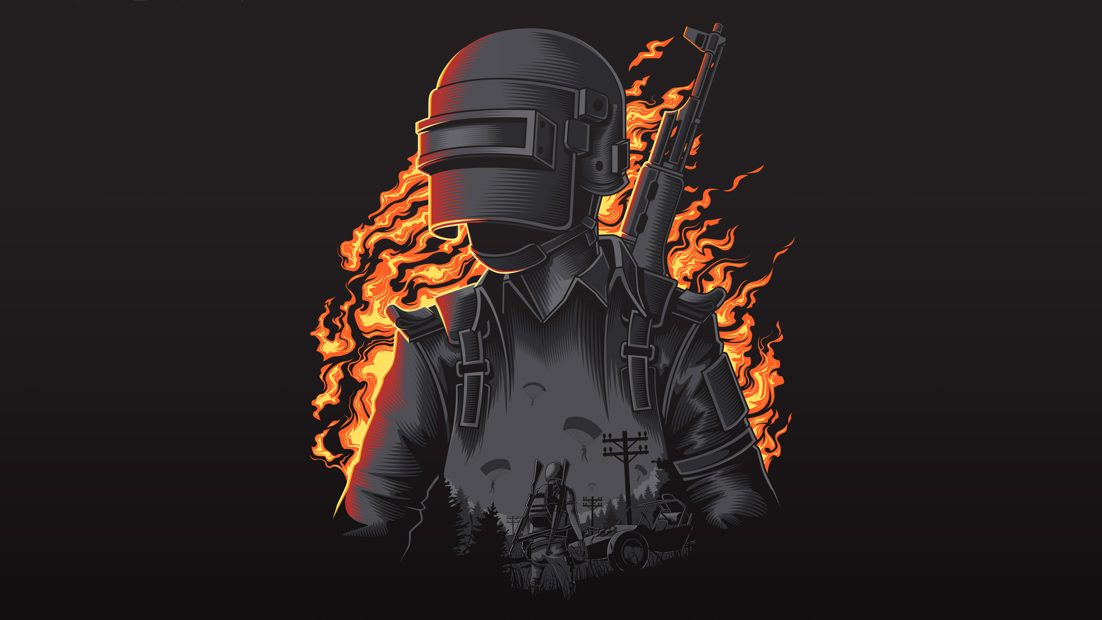 pubg playerunknowns battlegrounds games hd illustration 77 2k 4k