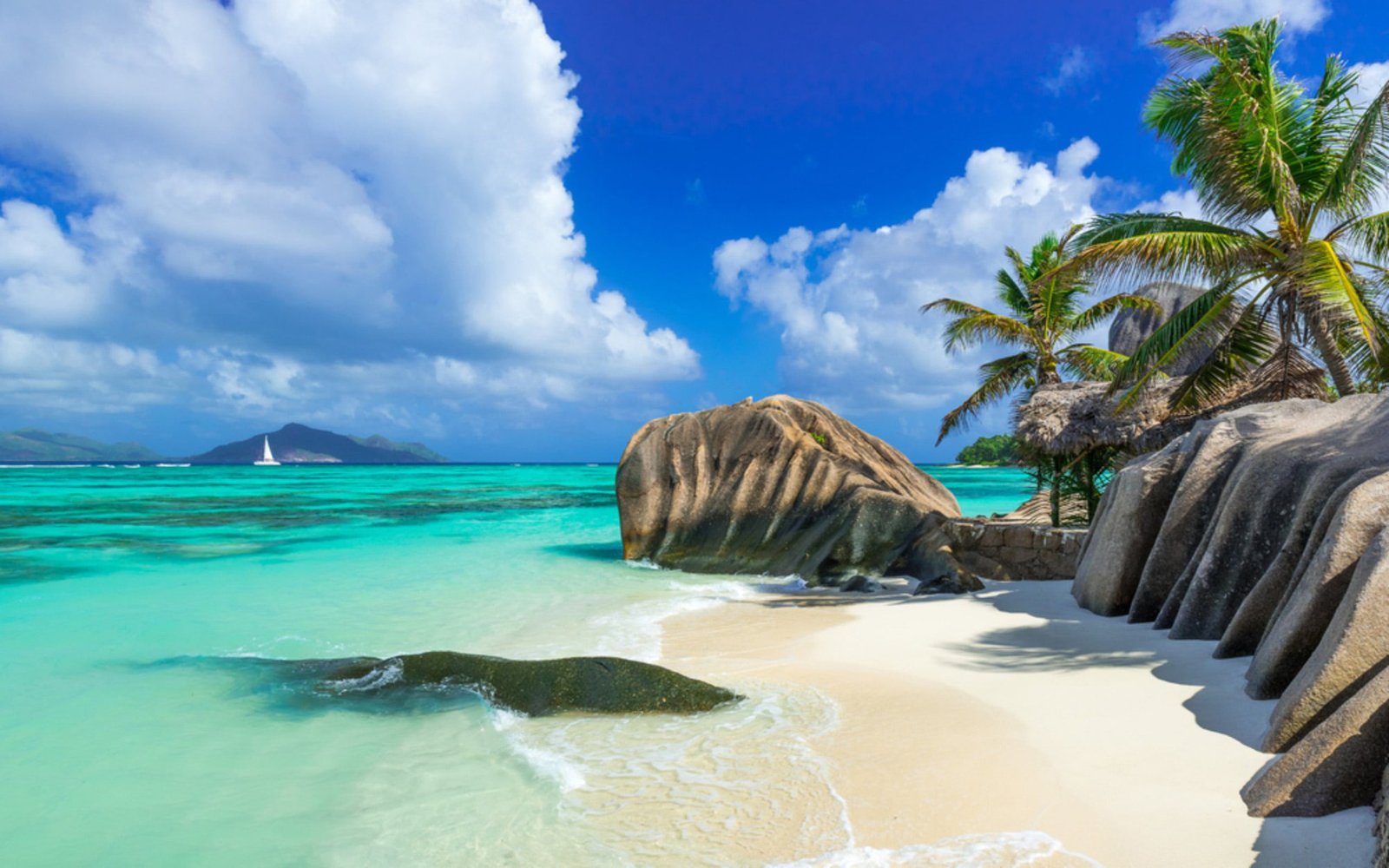 Seychelles Country In East Africa Blue Water Tropical Sand Beach Beautiful Wallpapers Hd 2k