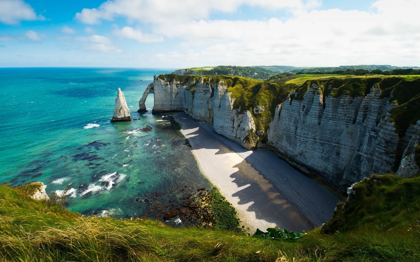 Cliff Beach Ocean Landscape Coast HD nature 2k