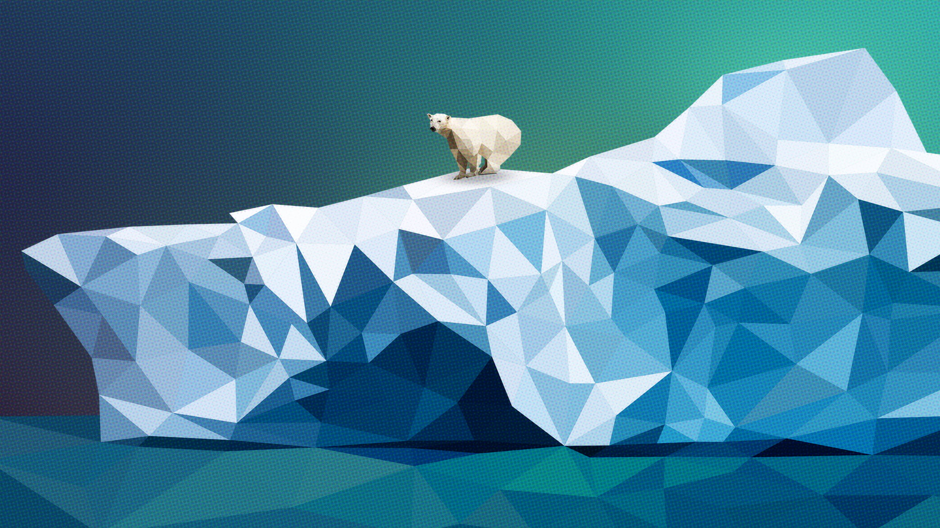 white polar bear on top of ice berg illustration iceberg bears 2k
