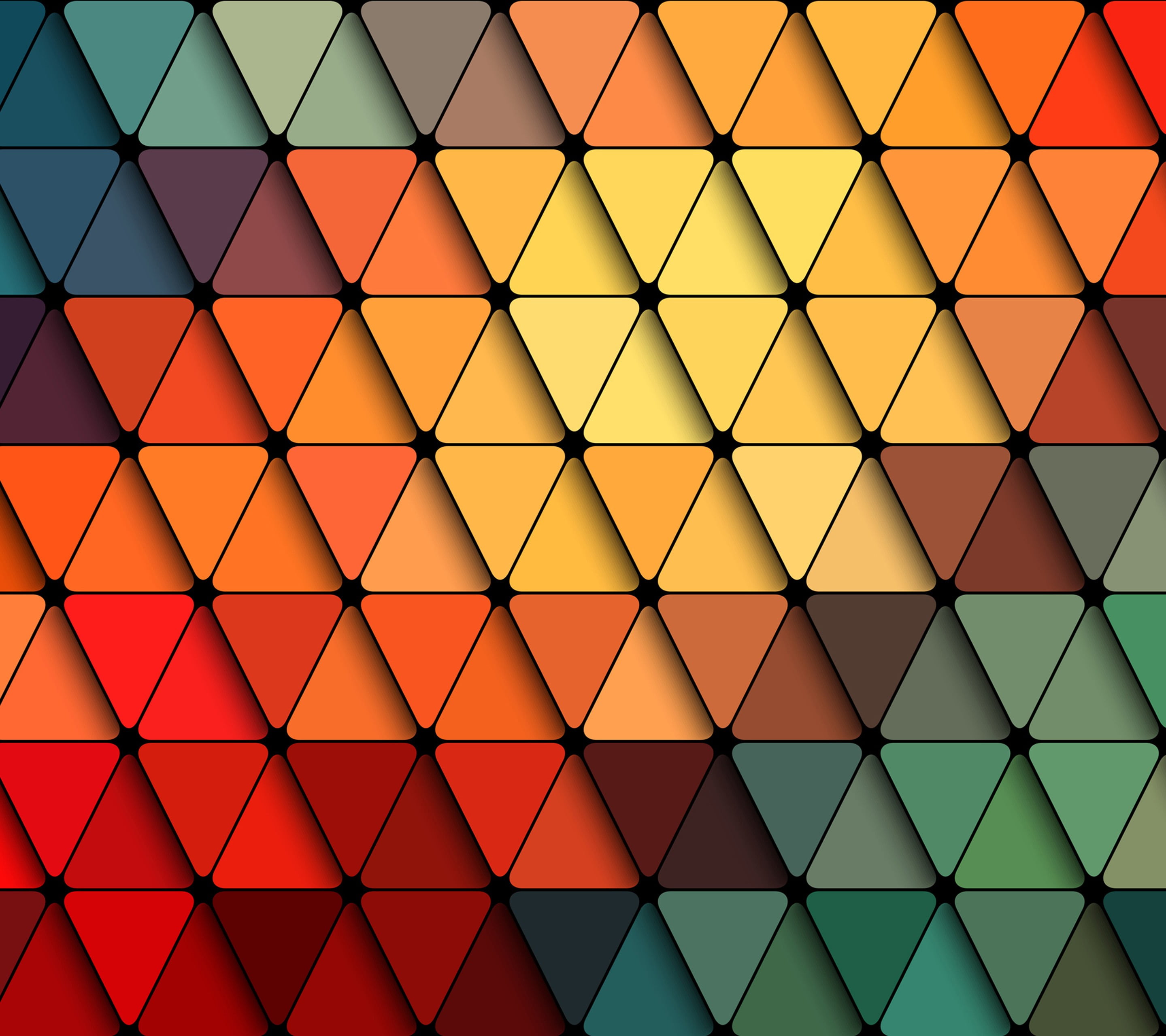 multicolored triangular pattern illustration abstract colorful 2k