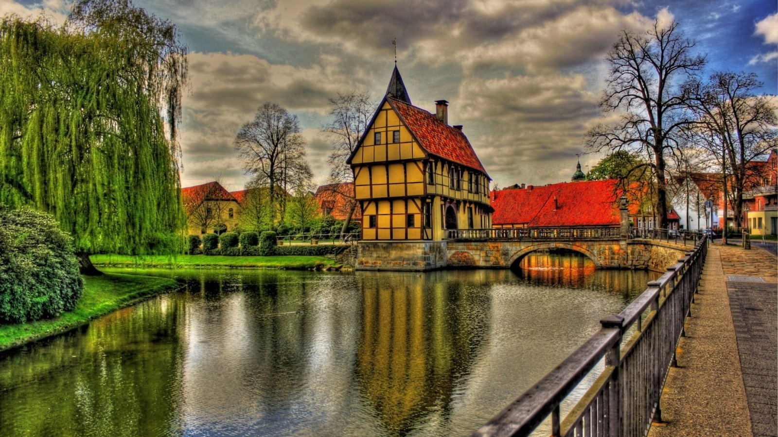 scandinavia landscape water river travel sky canal tourism 2k