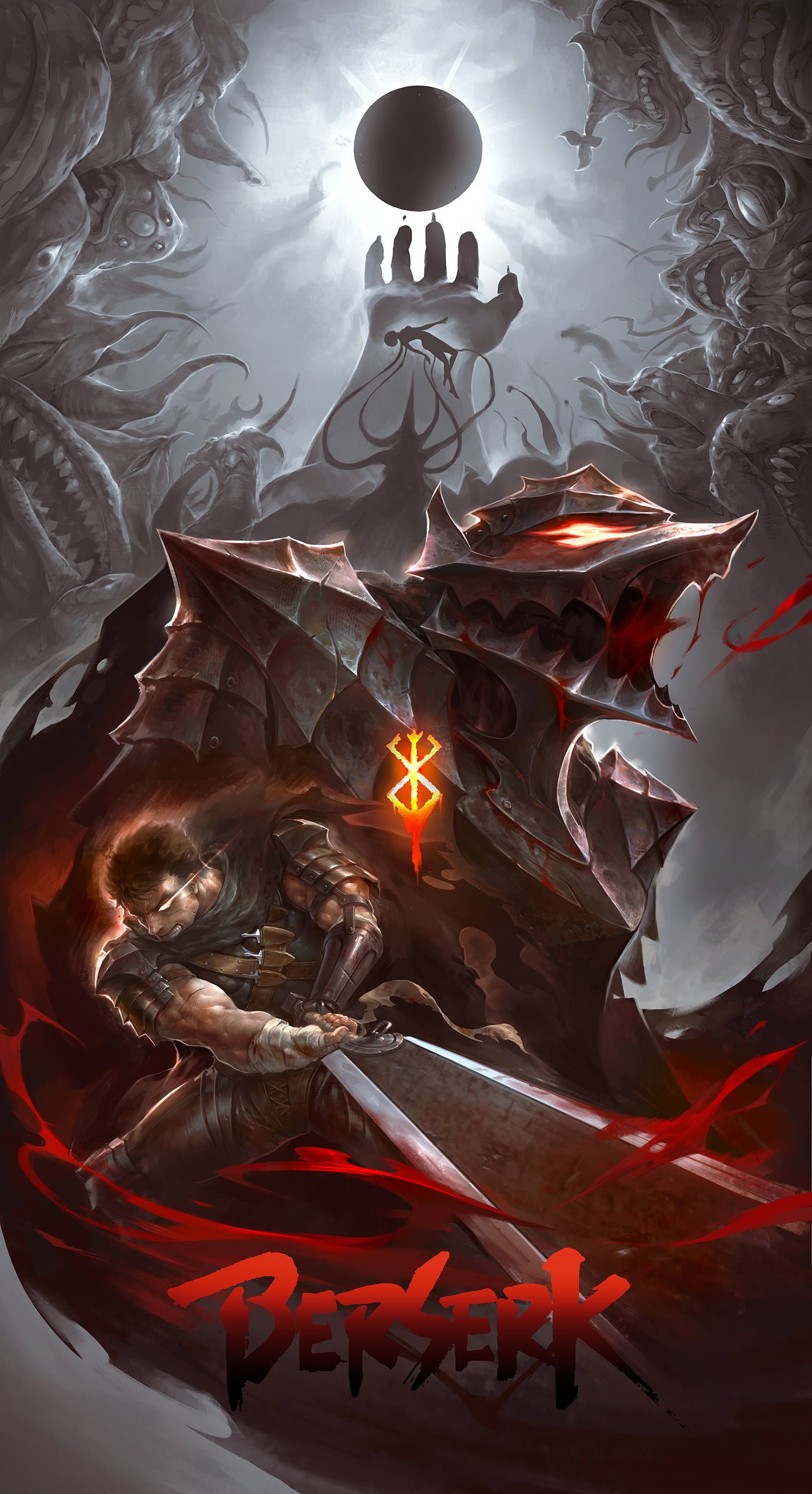 Berserk anime girls boys night eclipse short hair 2k