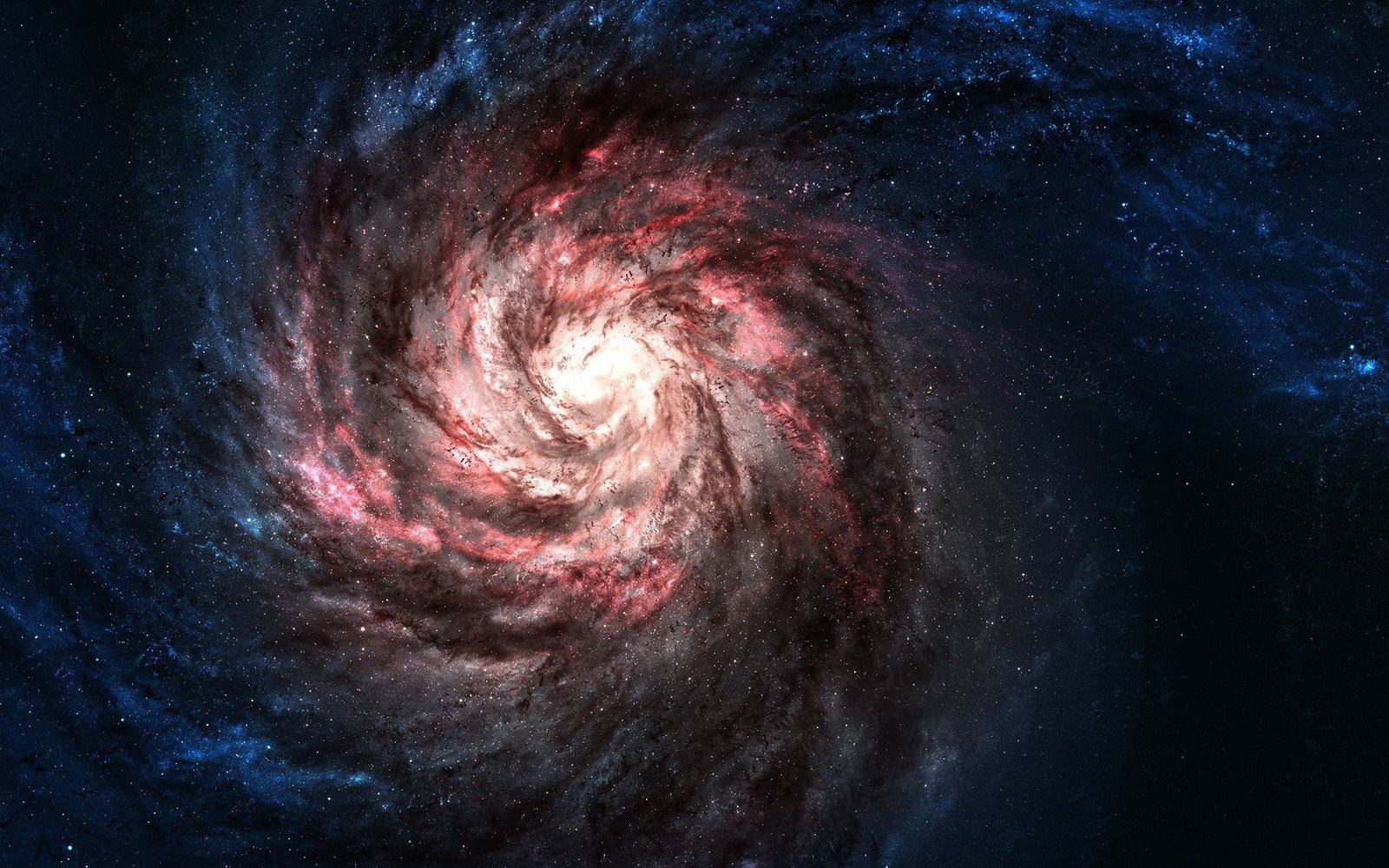 black red and yellow cosmic clouds universe galaxy space 2k