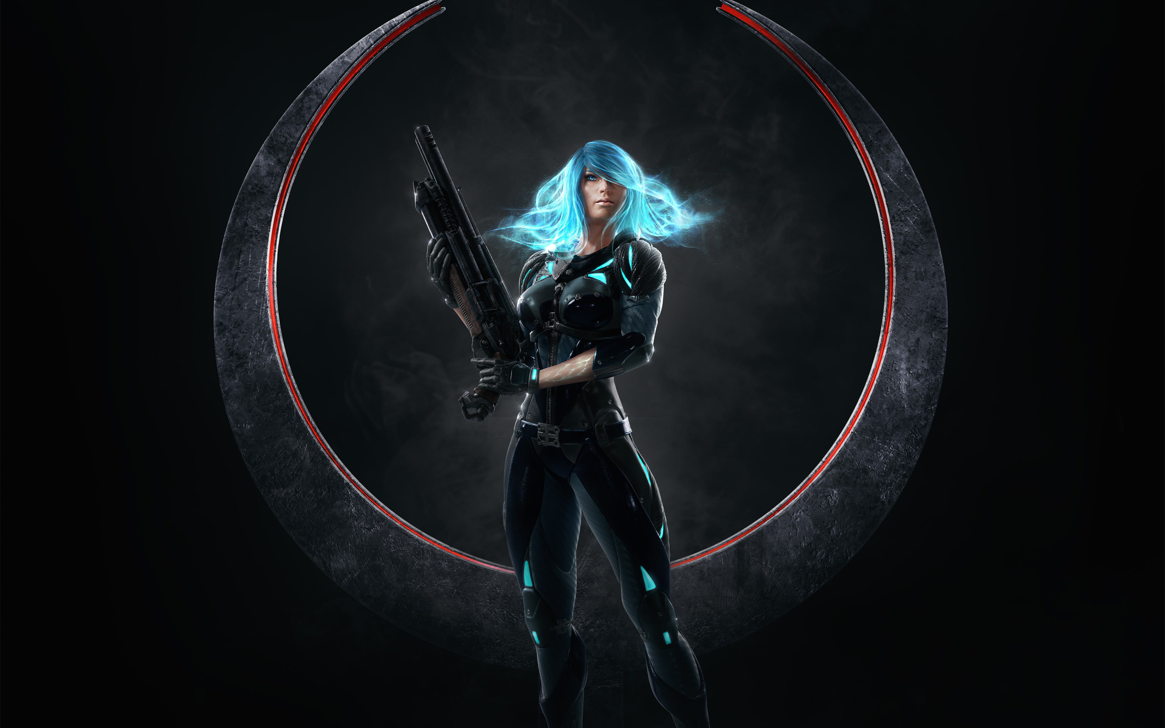 Nyx Quake Champions adult standing circle women one person 2k 4k