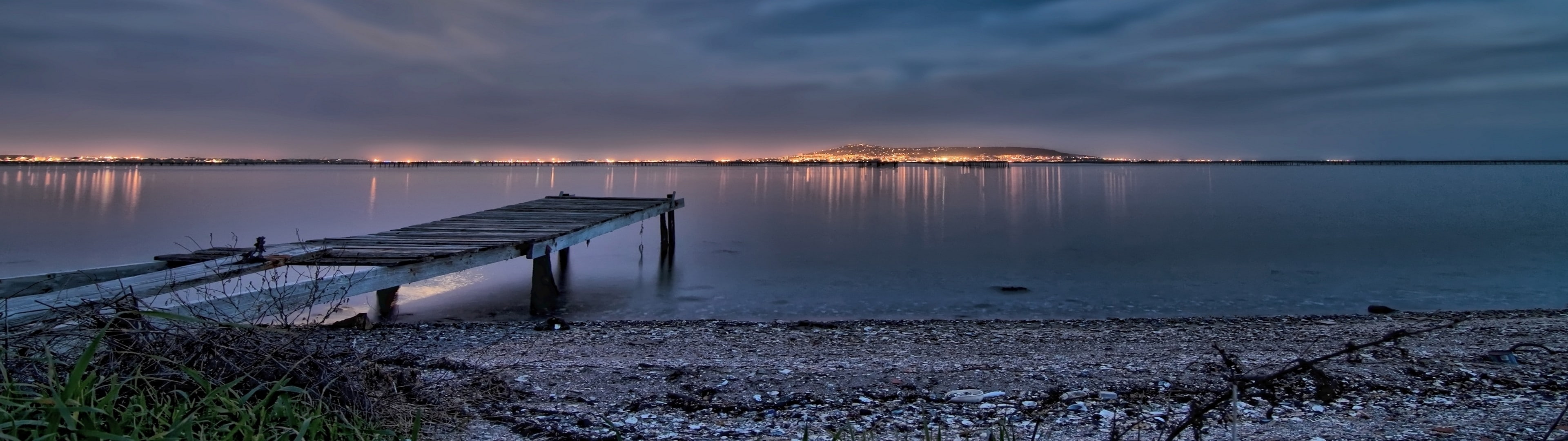 shore lakes multiscreen jetty Nature Lakes HD Art 2k 4k