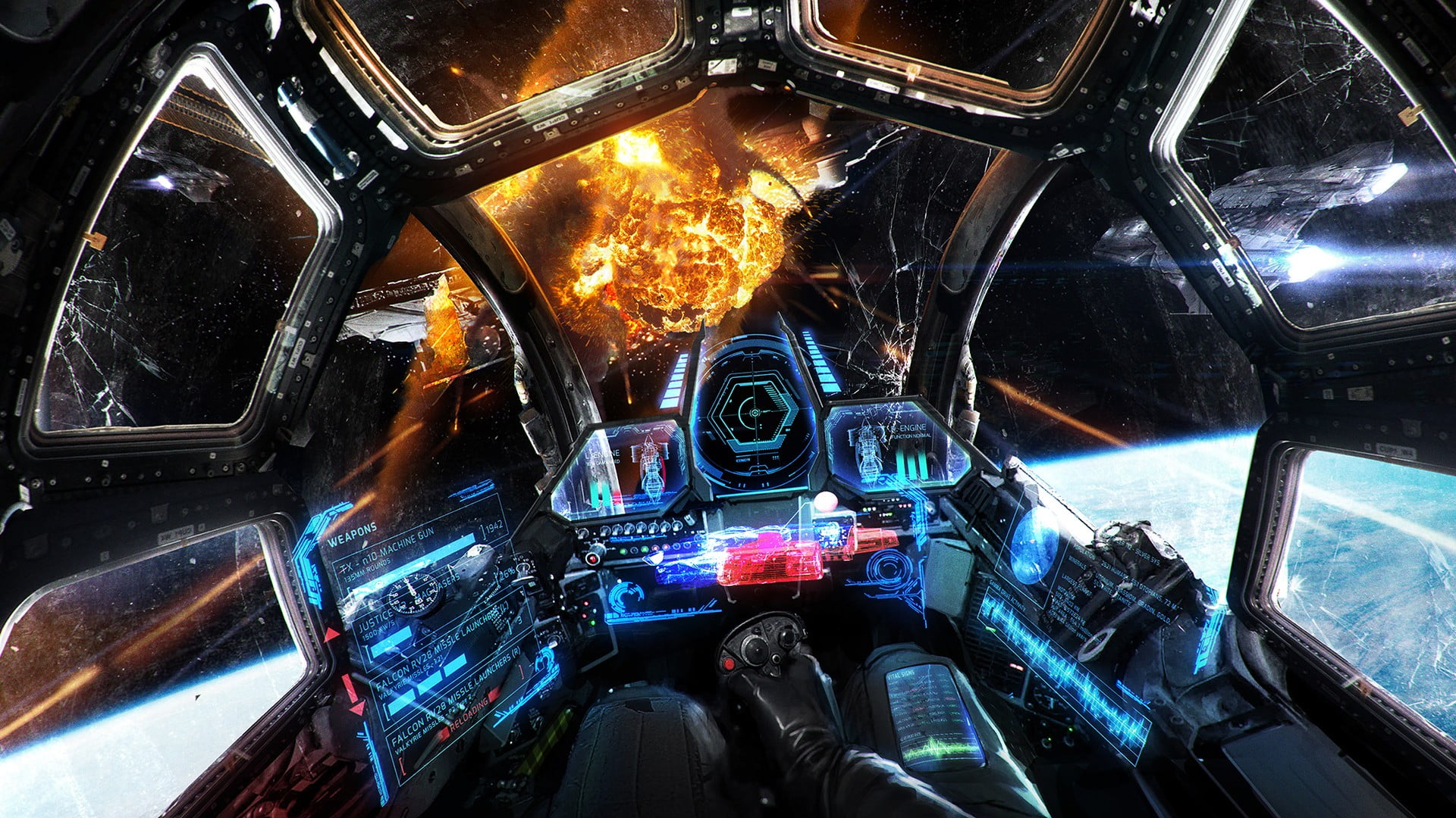 space ship interior futuristic science fiction digital art 2k