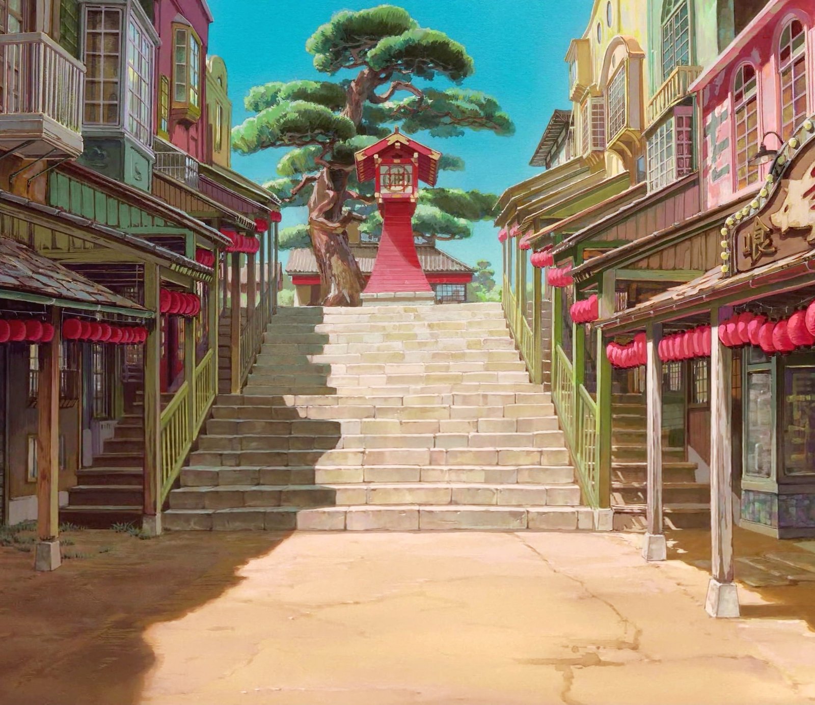 Studio Ghibli anime Spirited Away architecture built structure 2k