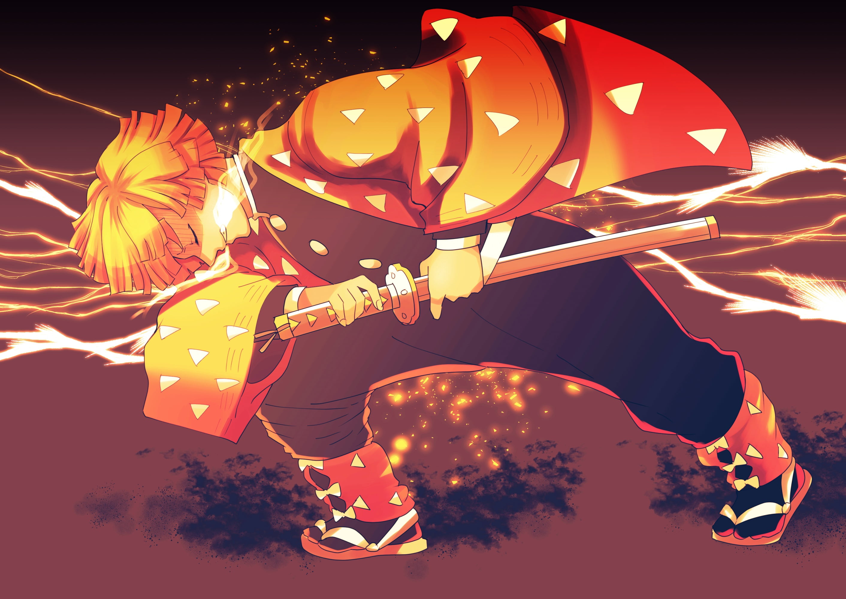 Anime Demon Slayer Kimetsu no Yaiba Zenitsu Agatsuma 2k