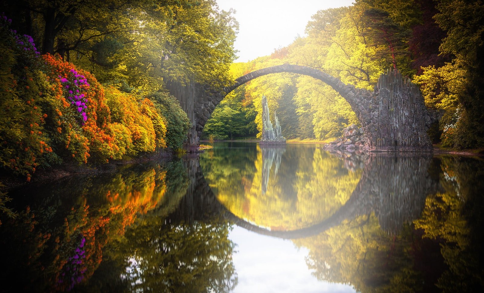 body of water and green leafed trees Gablenz Germany landscape 2k
