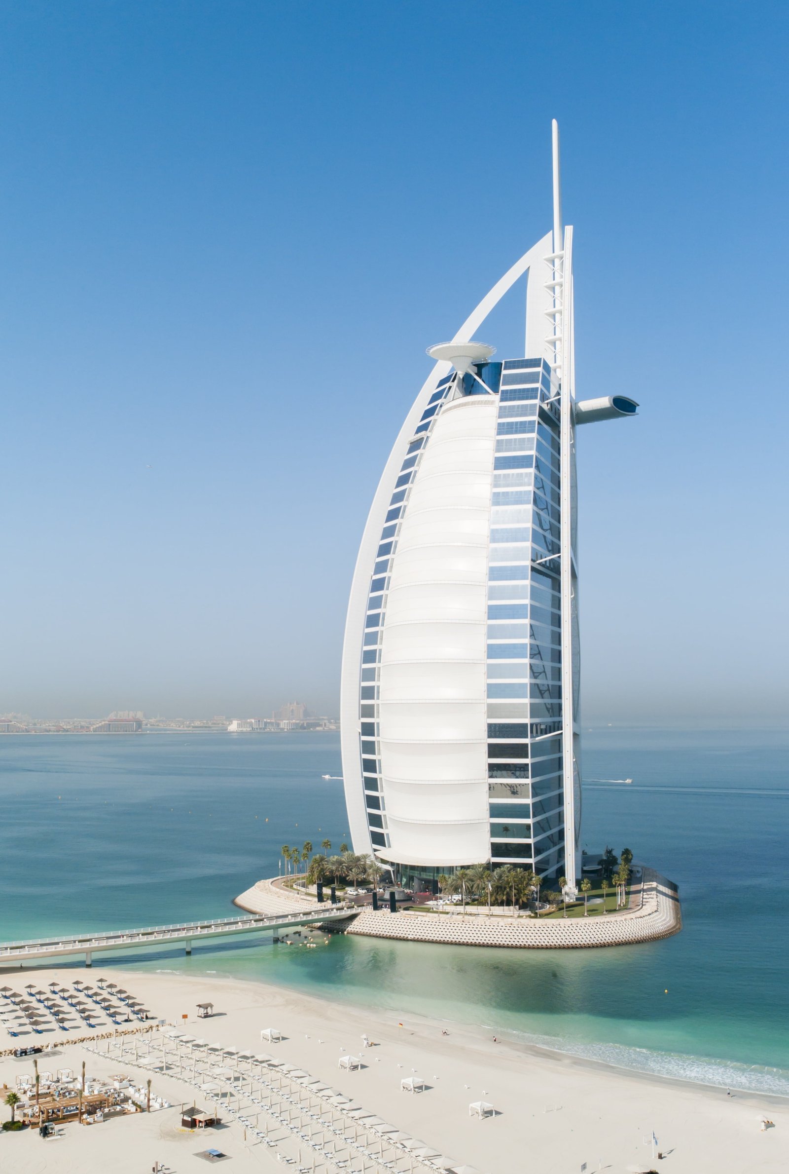 Burj Al Arab in Dubai at daytime burj al arab hotel beach 2k