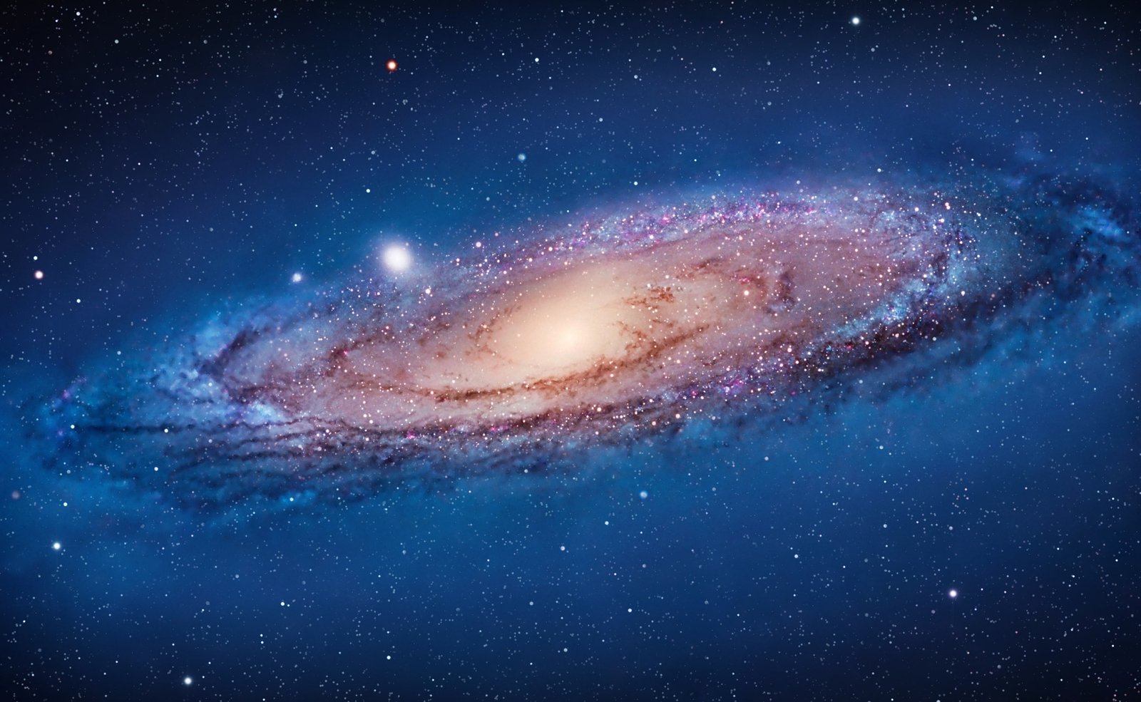 Default OS Lion galaxy digital wallpaper Computers Mac Apple 2k