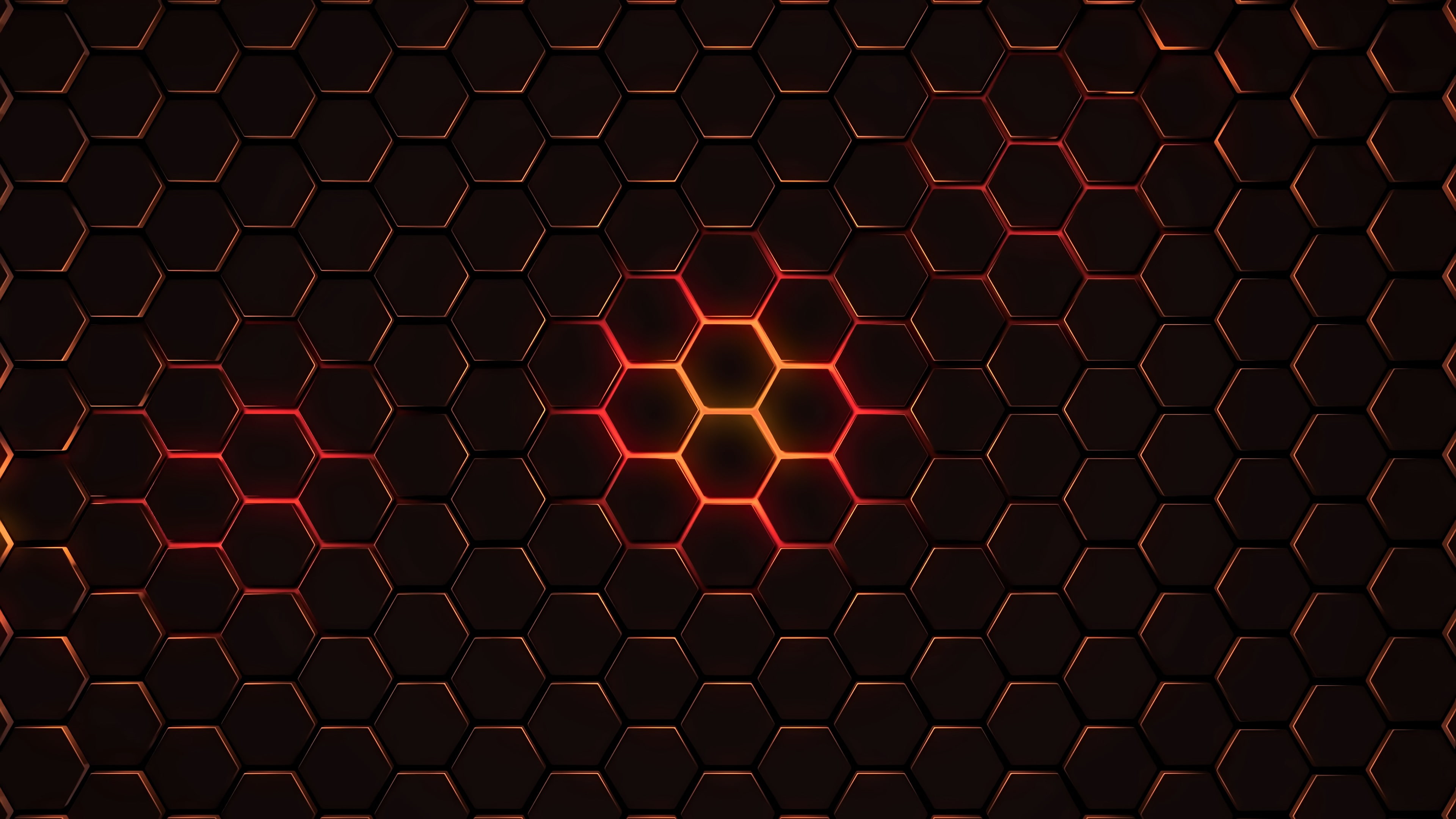 geometry abstract hexagon 2k 4k