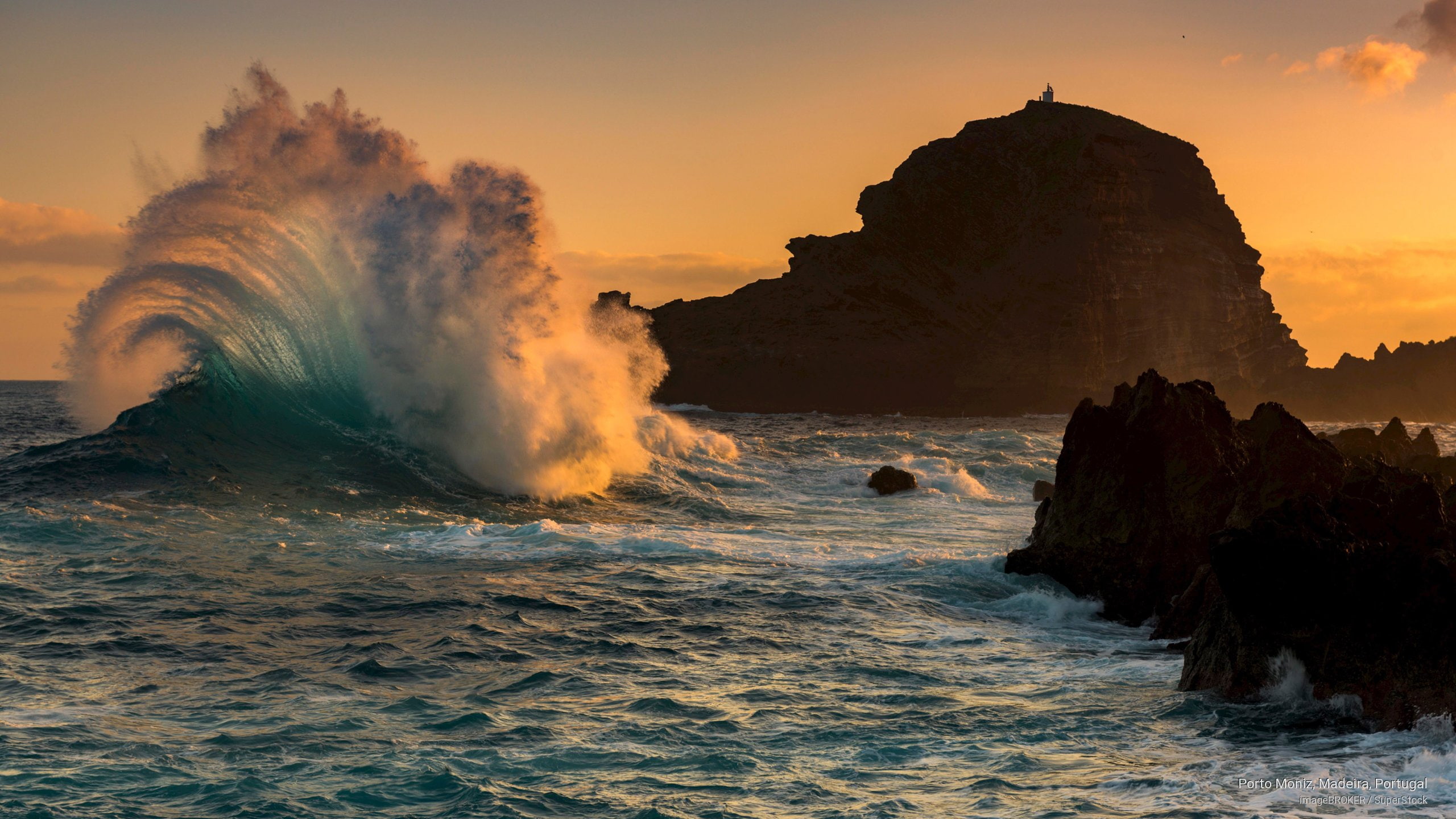 Porto Moniz Madeira Portugal Nature 2k