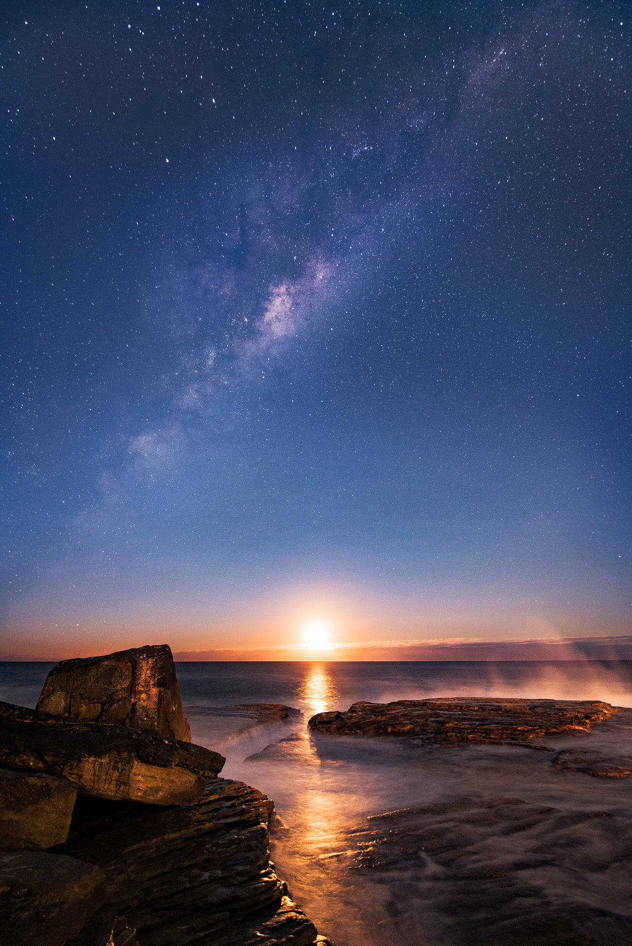sunset Australia Sydney Milky Way stars Cape Solander