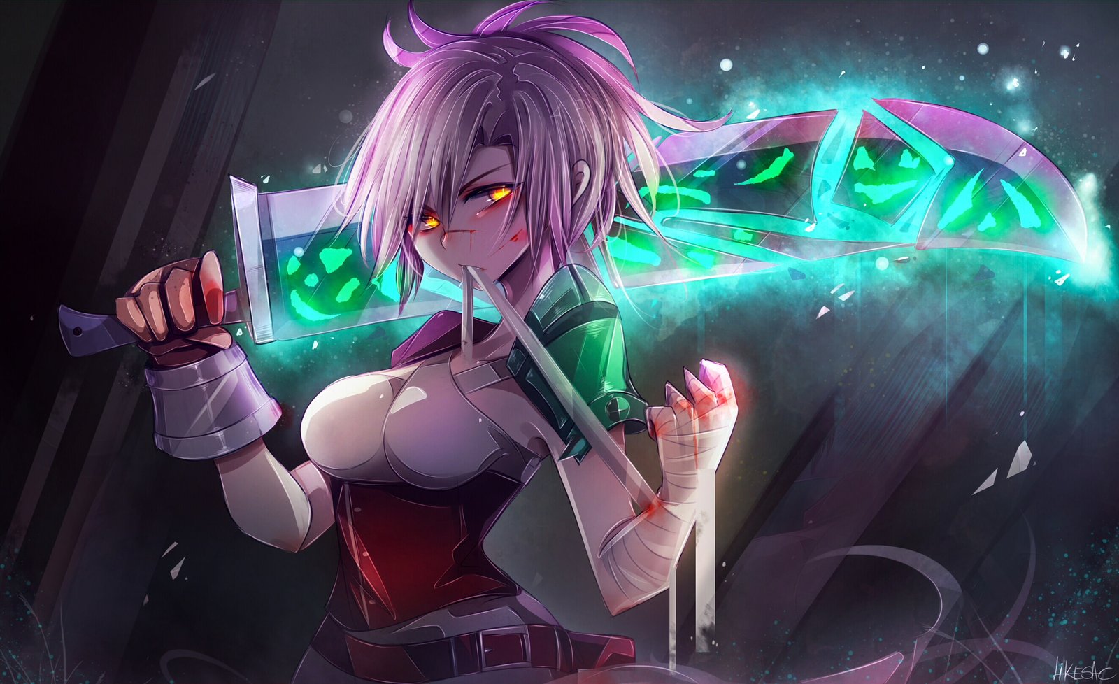 Video Game Overwatch Pink Hair Riven League Of Legends 2k