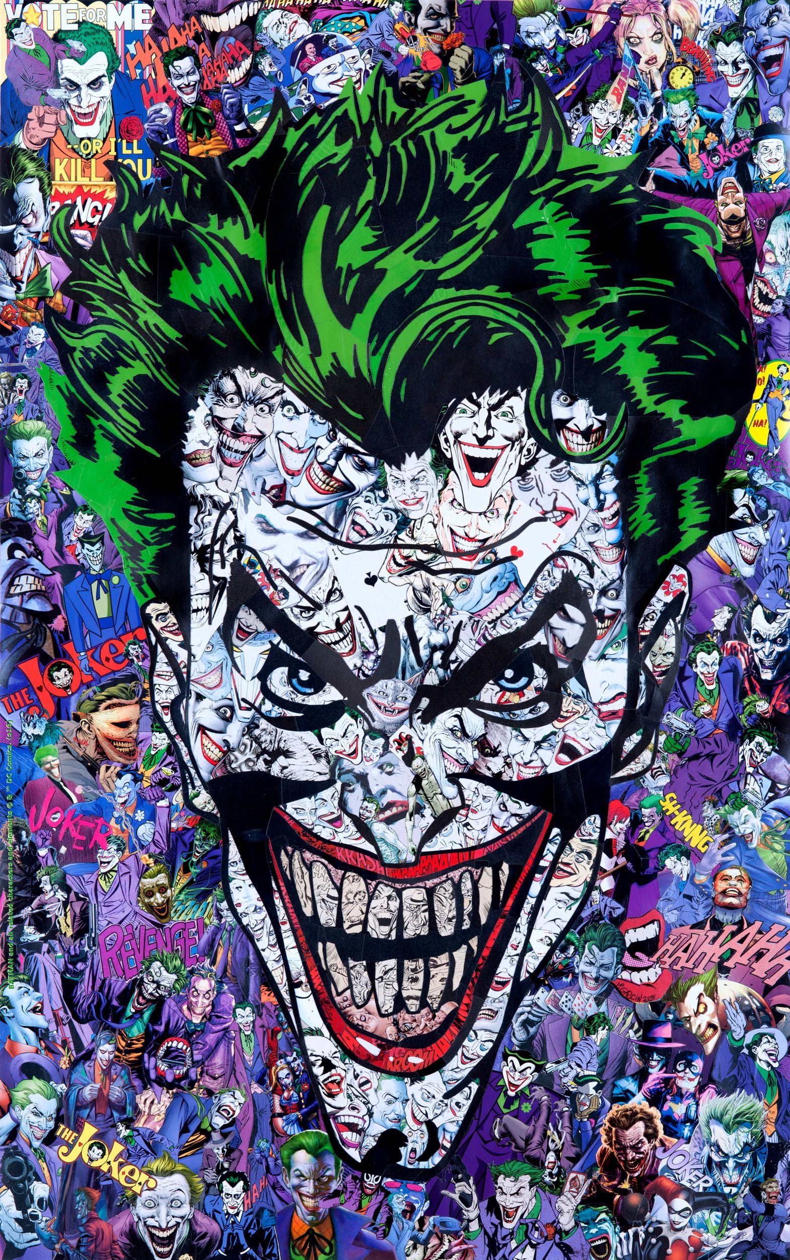 Joker face illustration comic books art and craft multi colored 9 2k