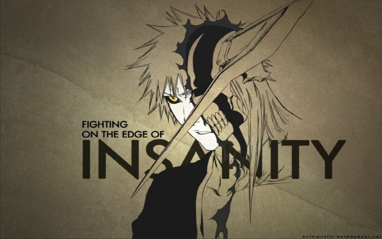 Kurosaki Ichigo with text overlay Bleach anime typography 65