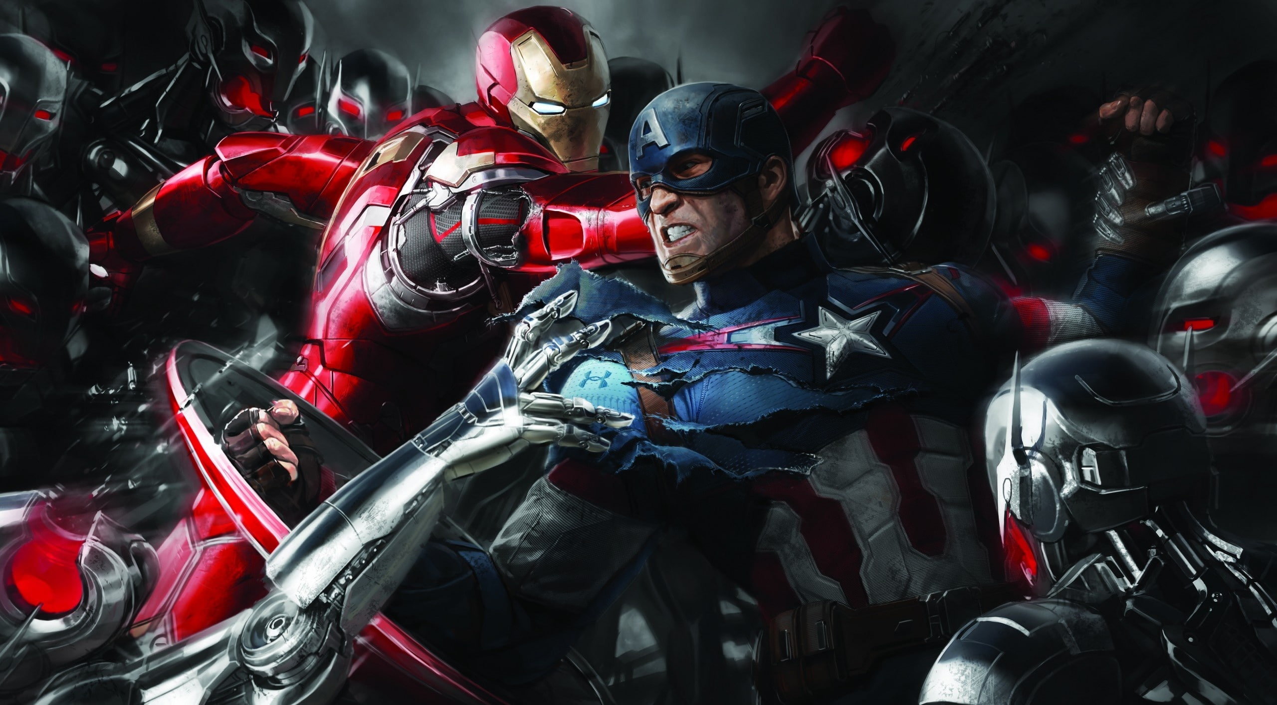 Captain America 3 Movies Fight superheroes captainamerica 2k
