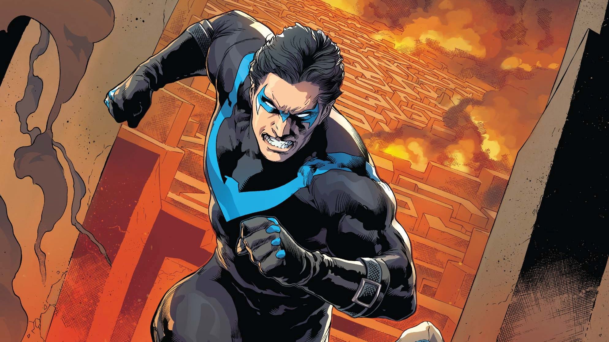 DC Comics Nightwing illustration superhero real people 2k