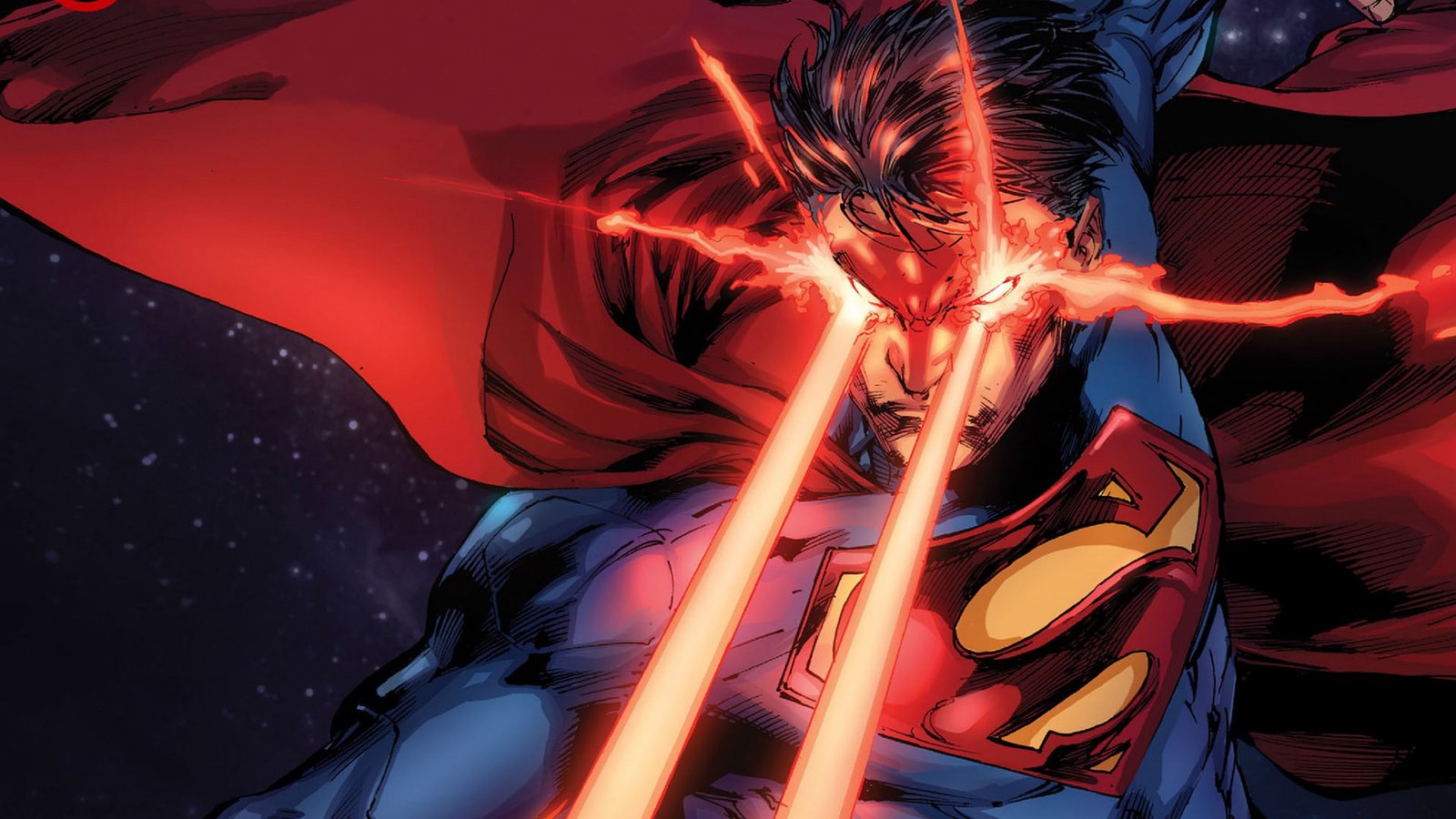 DC Comics Superman superhero glowing eyes 2k