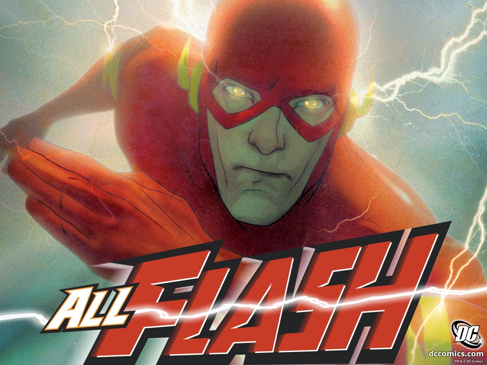 Flash superhero one person portrait front view looking at camera 2k