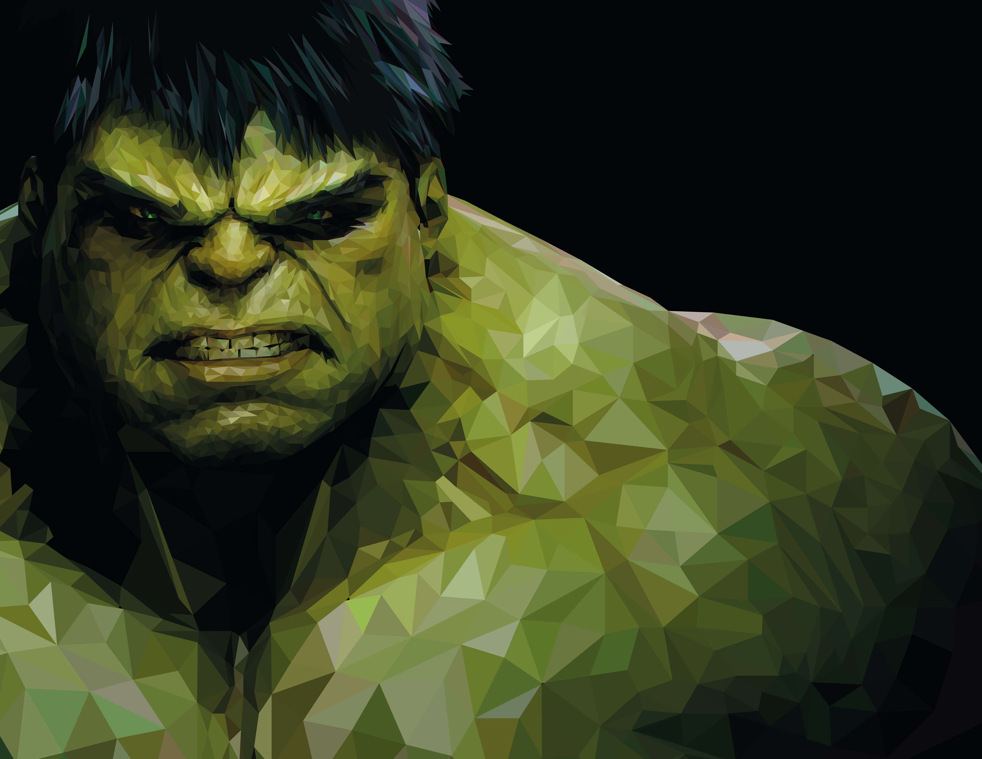 Low poly Marvel Comics Hulk Superhero 2k 4k