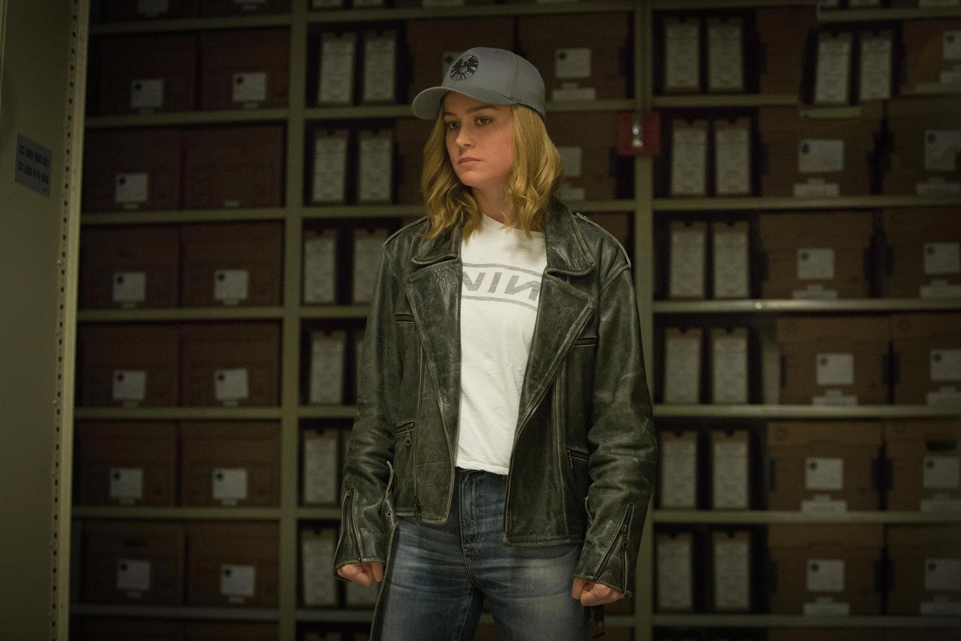 Movie Captain Marvel Brie Larson Carol Danvers Hat Jacket 2k