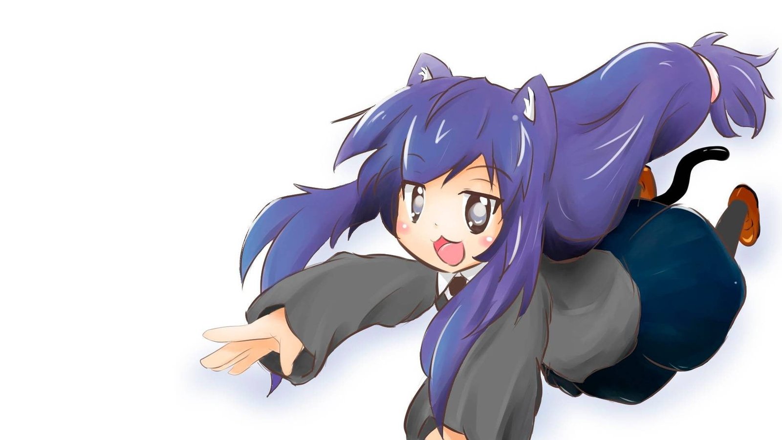 Acchi Kocchi Tsumiki Miniwa anime girls white background 2k