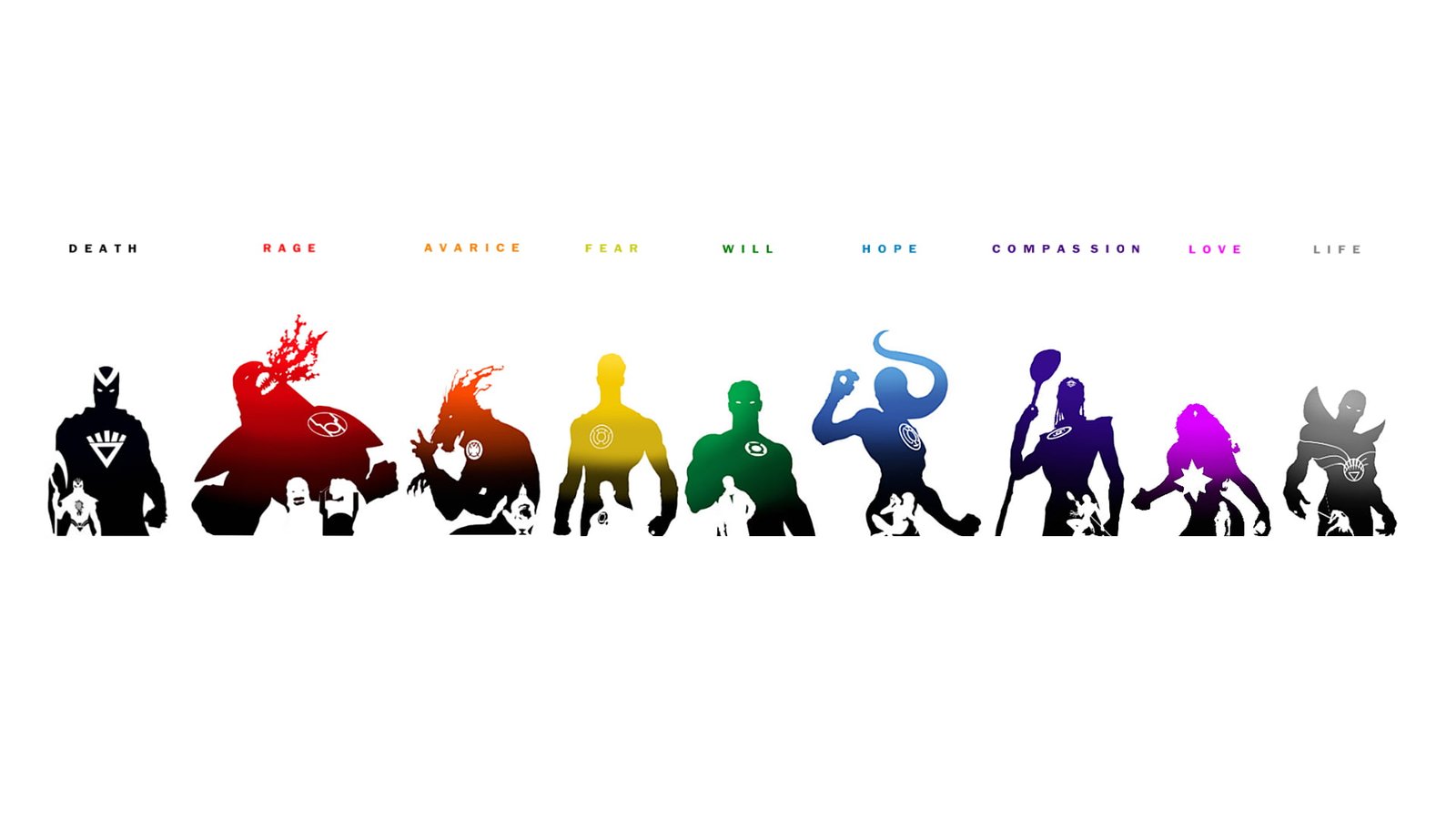 assorted color character illustrations DC Comics superhero 2k