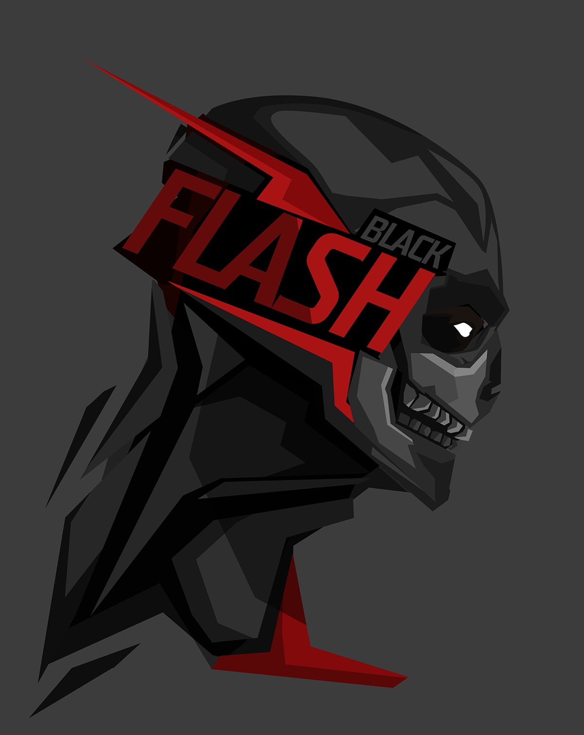 Black Flash illustration superhero DC Comics Bosslogic sign