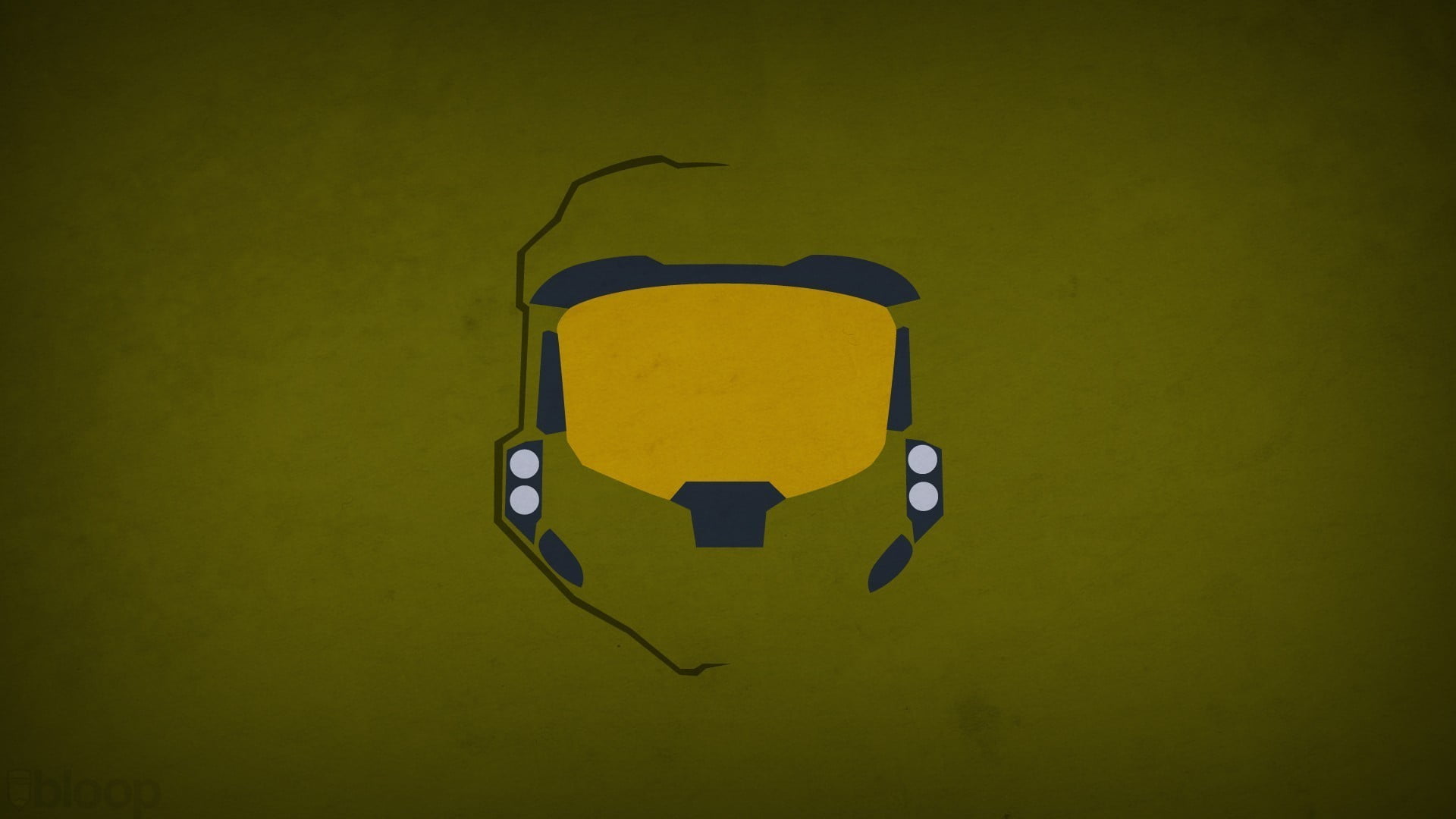 brown and black mask clip a minimalism Master Chief Halo superhero 2k
