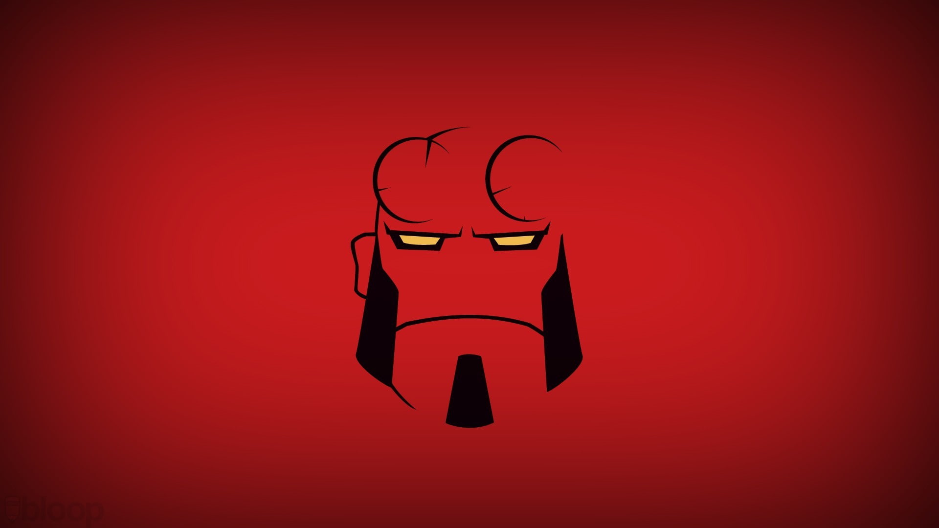 comics superhero Hellboy simple background Dark Horse minimalism 2k