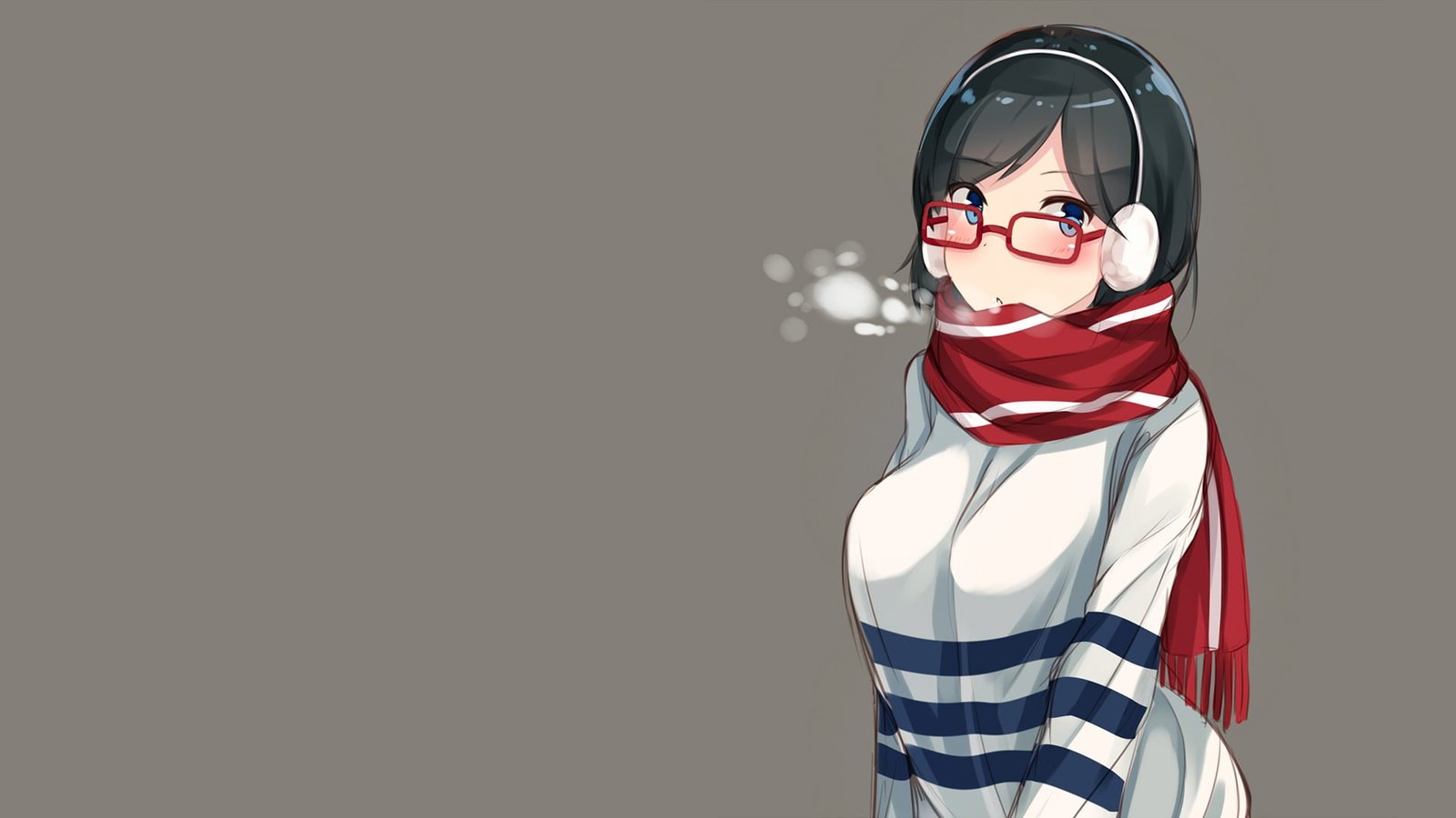 girl in white and blue long sleeved shirt animated photo simple background 2k