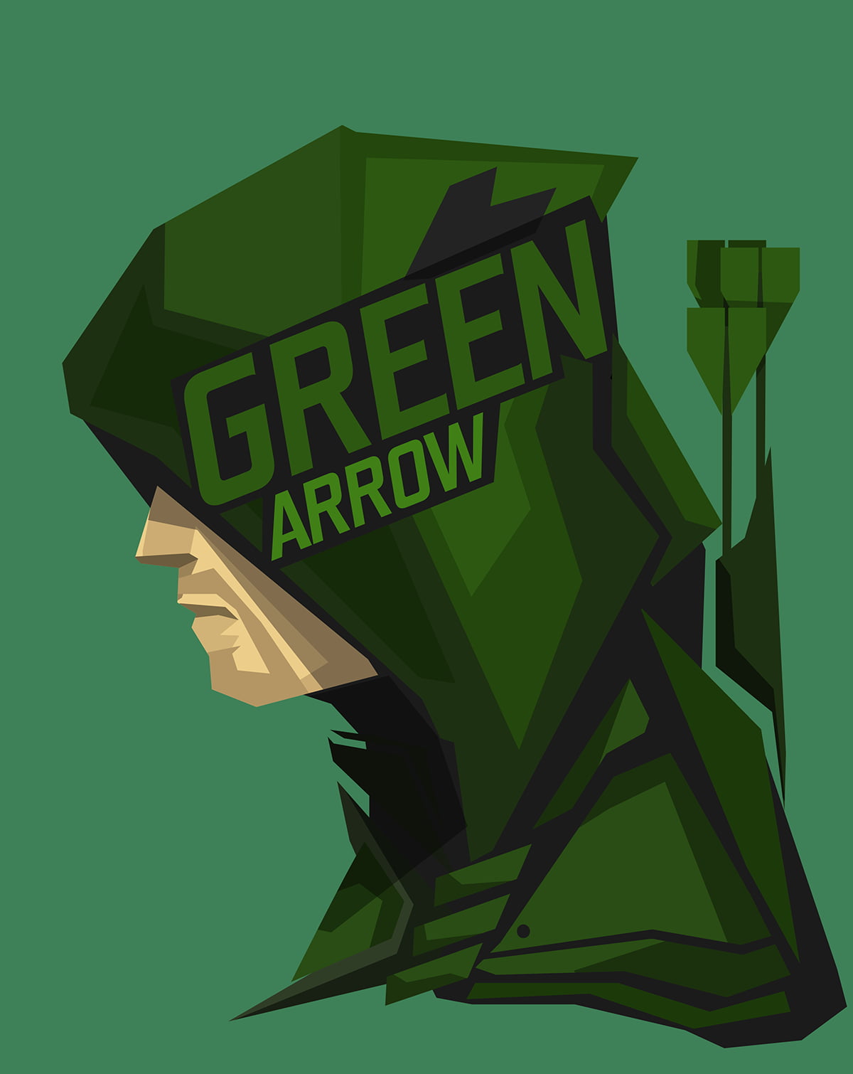 Green Arrow illustration superhero DC Comics green color sign