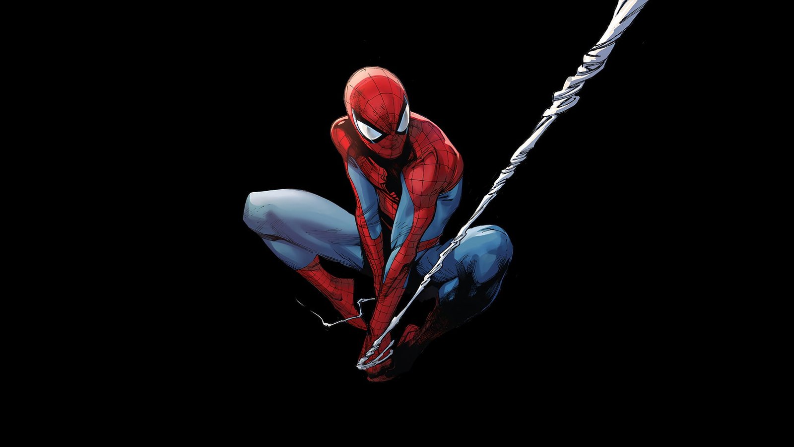 Marvel Comics Spider Man black background superhero studio shot 2k