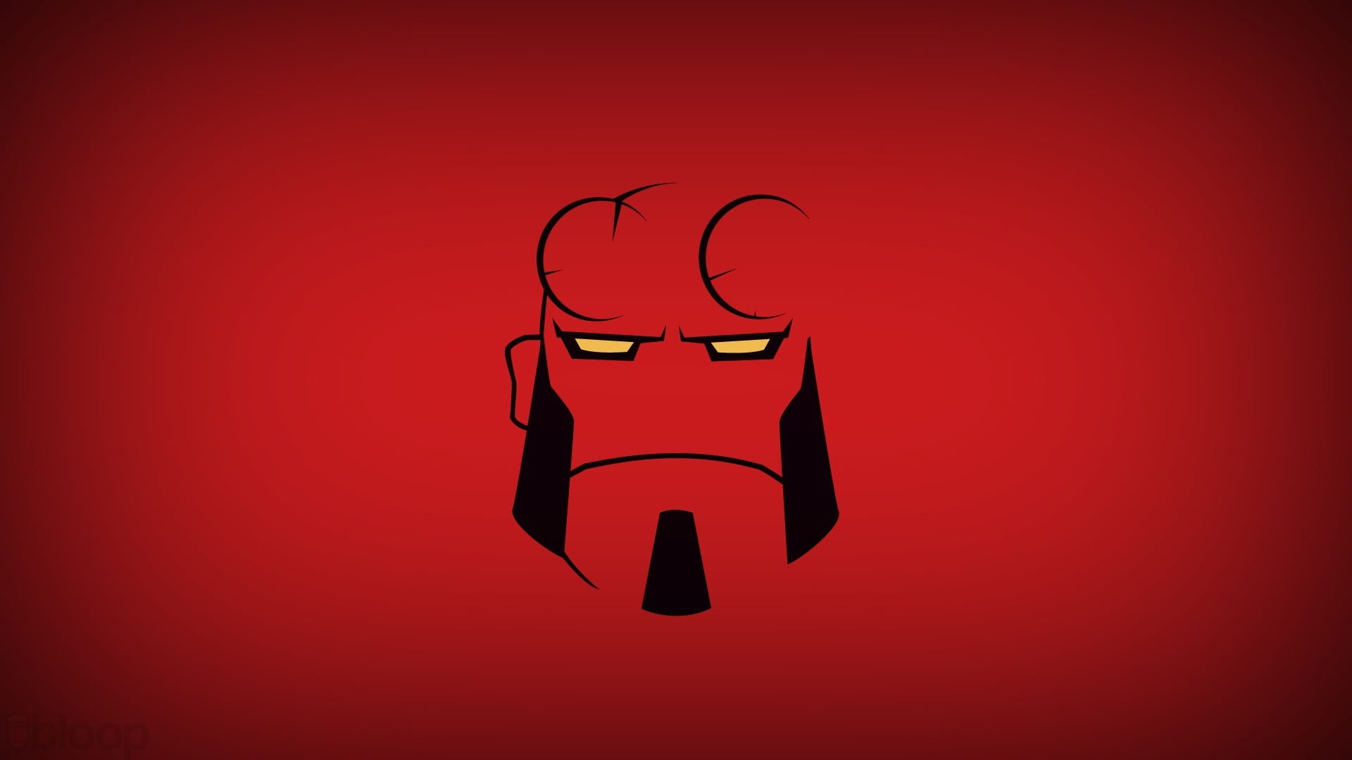 Marvel Hellboy wallpaper minimalism simple background superhero 2k