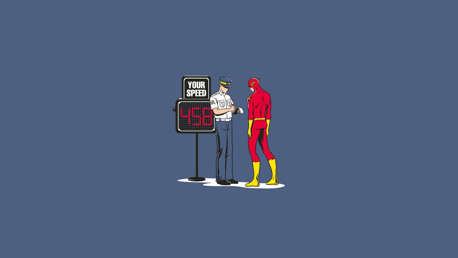 minimalistic dc comics superheroes police funny the flash comic hero Entertainment Funny HD Art 2k