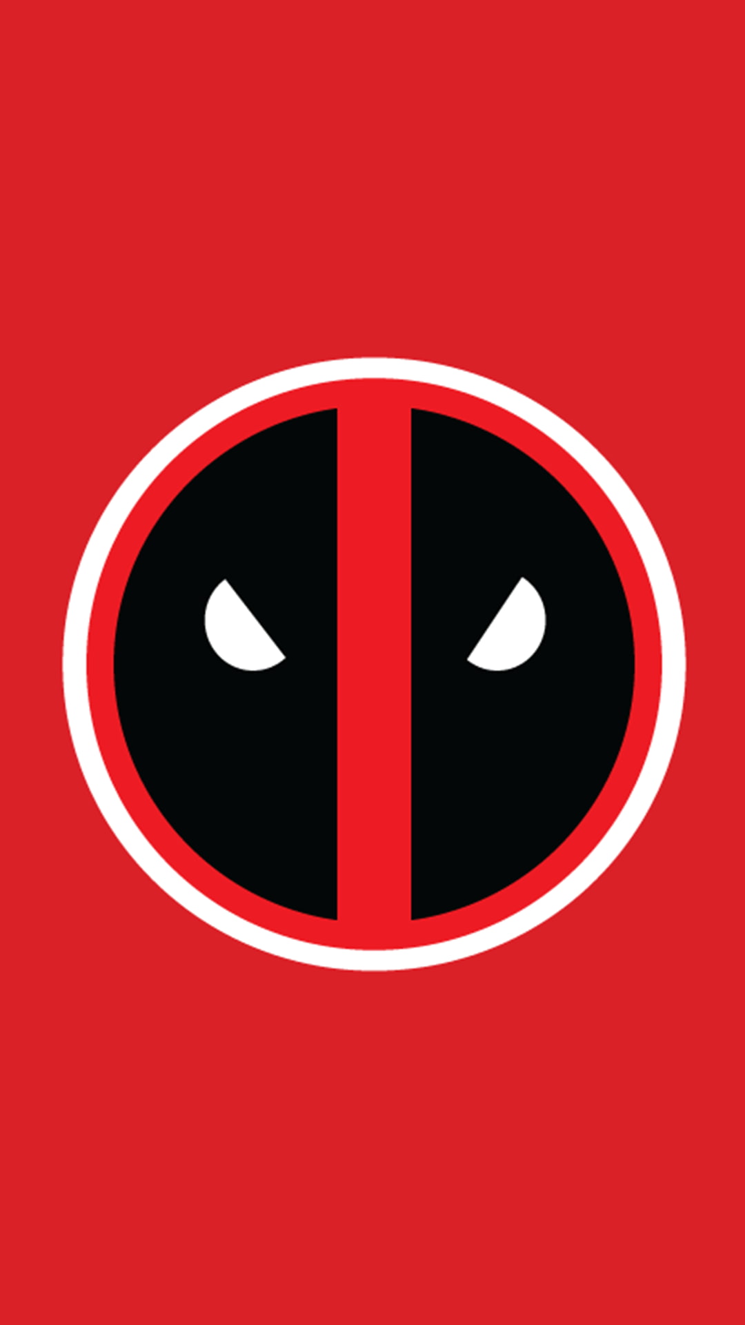 superhero Deadpool red circle shape geometric background