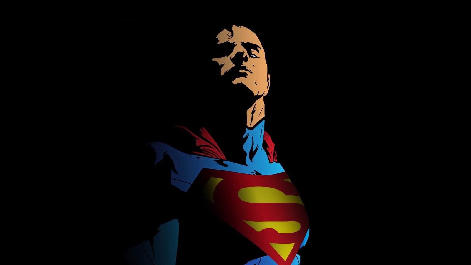 Superman superhero DC Universe Comics artwork simple background 2k