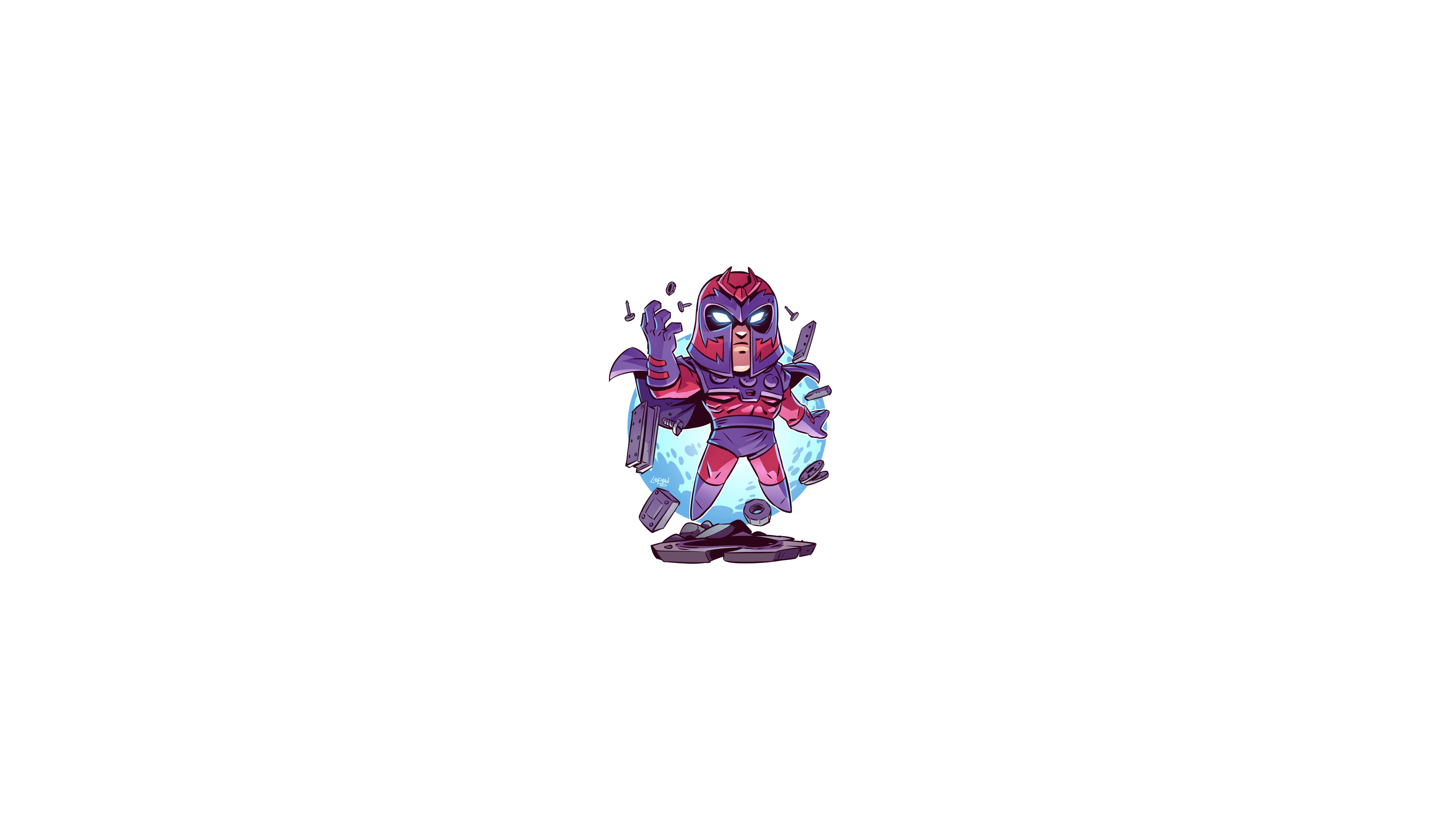 chibi minimalism Magneto Marvel Comics Heroes Super 2k 4k