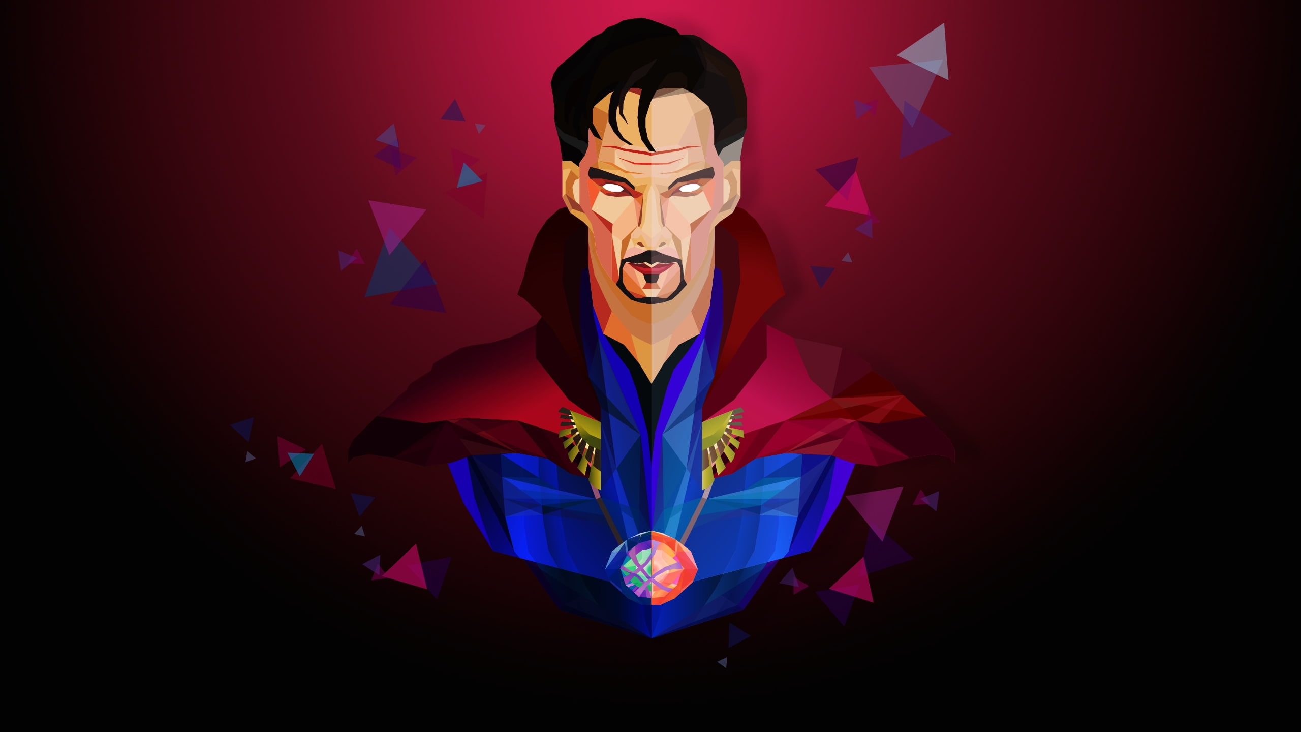 doctor strange superheroes low poly artist artwork digital art 2k