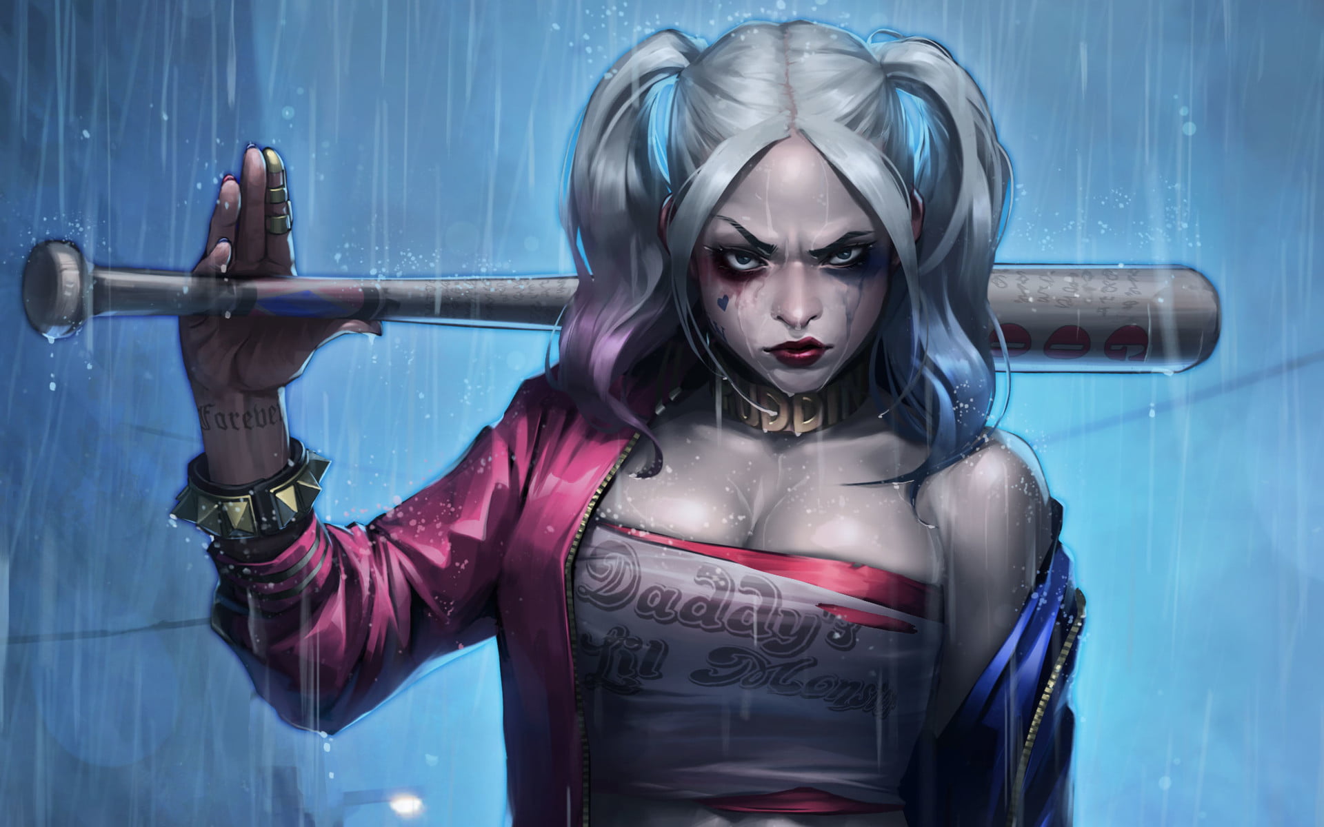 Harley Quinn wallpaper Suicide Squad DC Comics superhero futuristic 2k