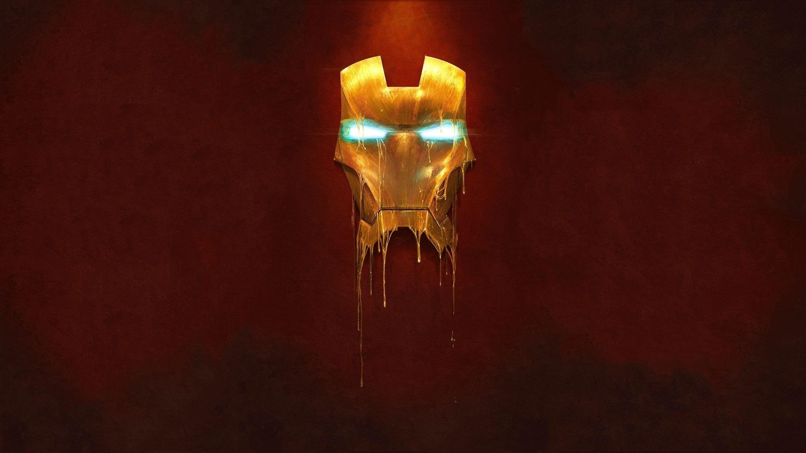 Iron Man digital wallpaper Marvel Comics cartoon minimalism 2k